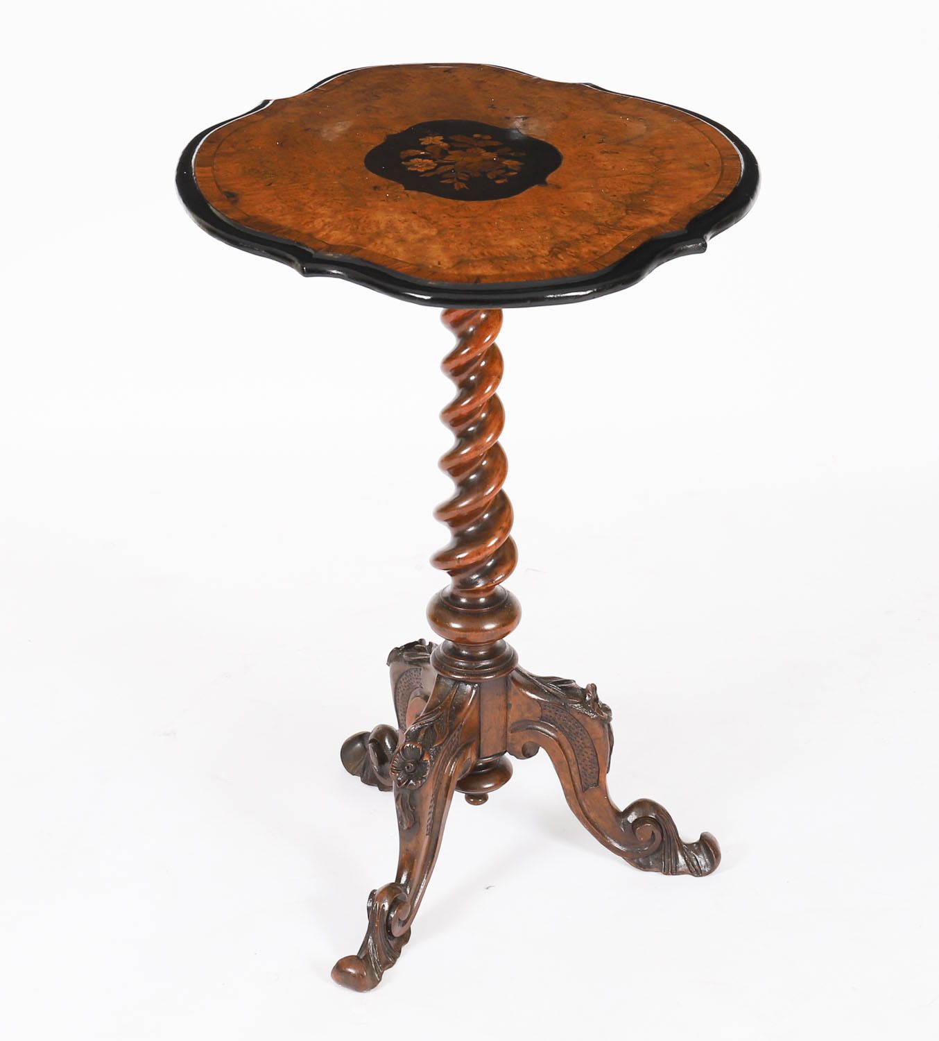 Victorian Burr Walnut Wine / Occasional Table C.1860 19th C photo furniture