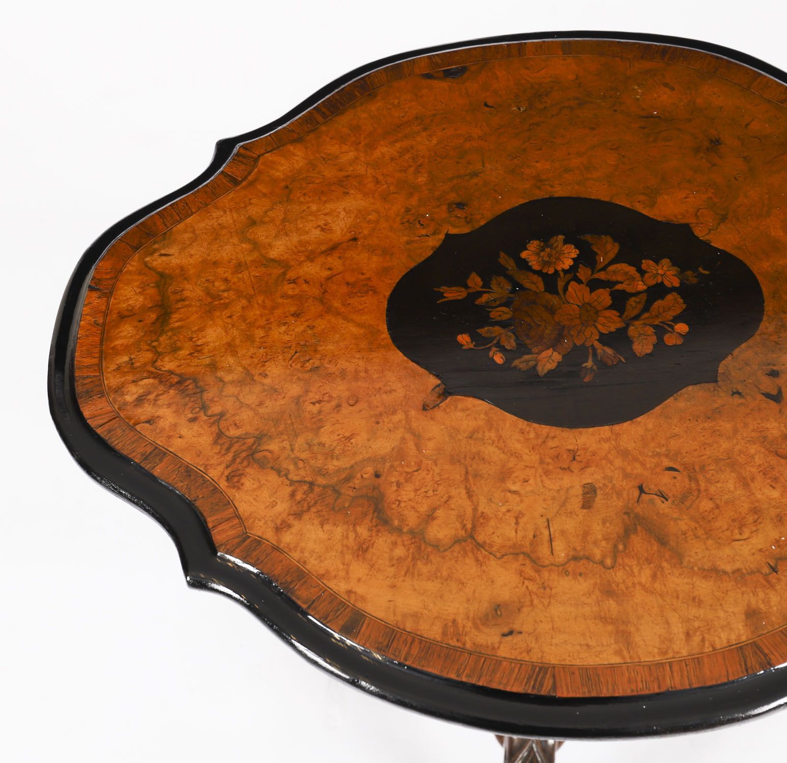 Victorian Burr Walnut Wine / Occasional Table C.1860 19th C photo vintage