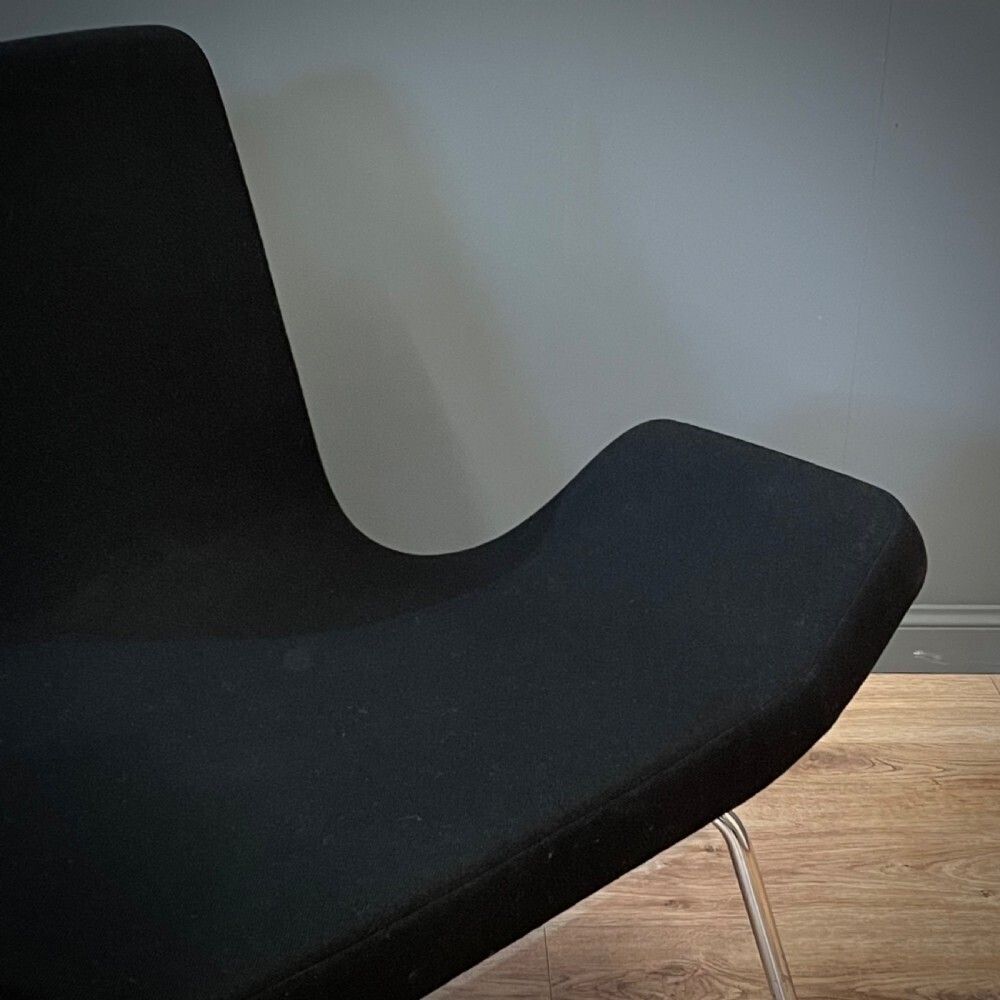 Vintage Gondola Armchair Chrome & Fabric By Bjorn Dahlstrom photo for sale