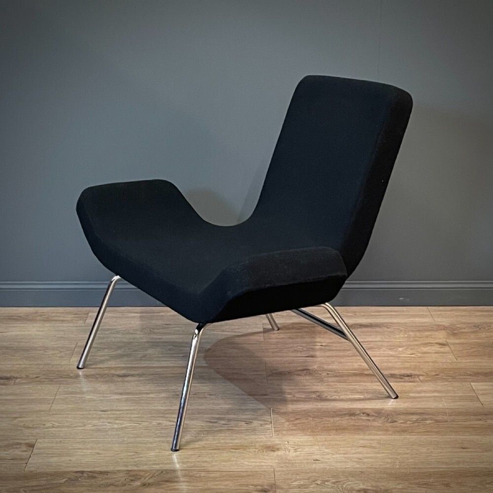 Vintage Gondola Armchair Chrome & Fabric By Bjorn Dahlstrom photo buy