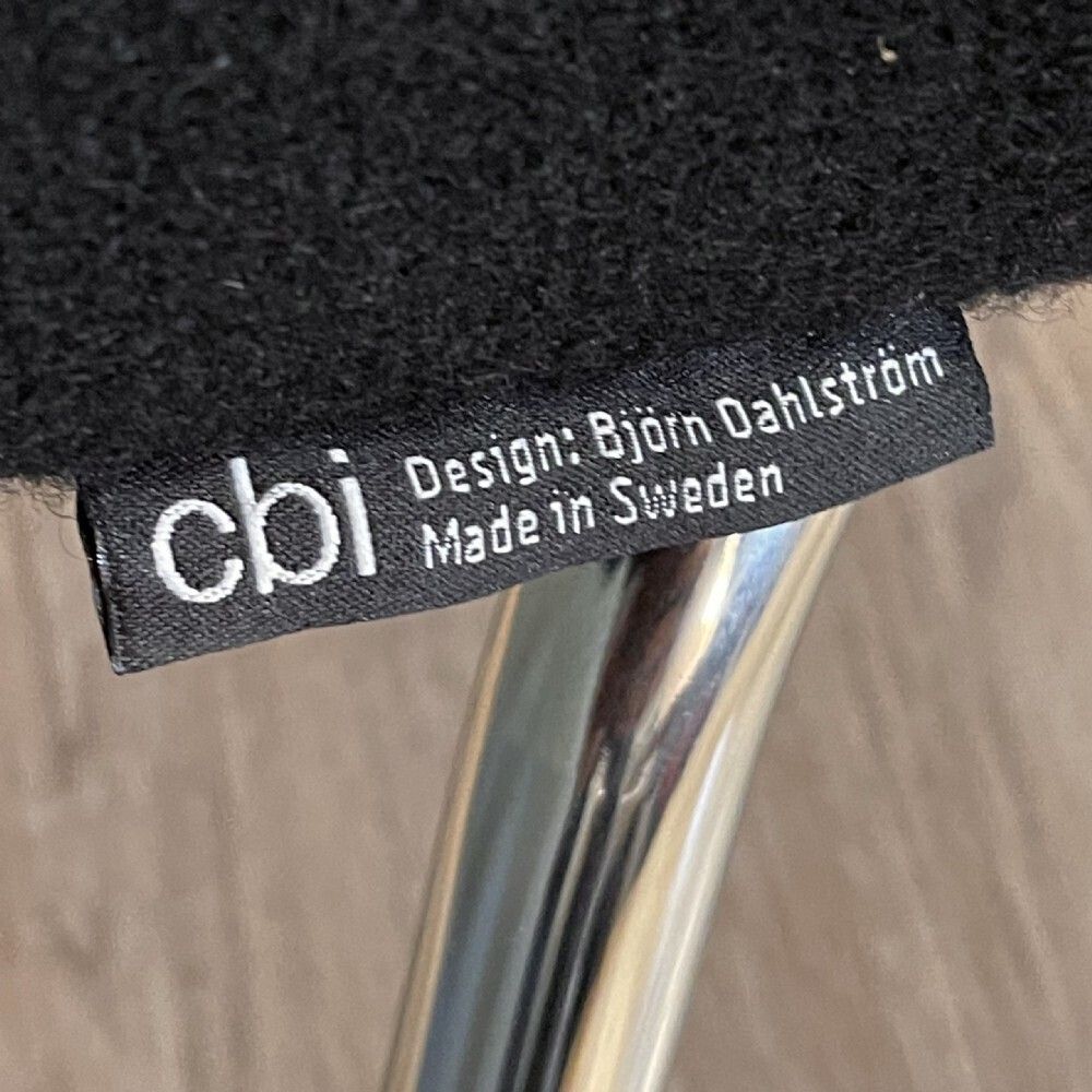 photo for sale Vintage Gondola Armchair Chrome & Fabric By Bjorn Dahlstrom