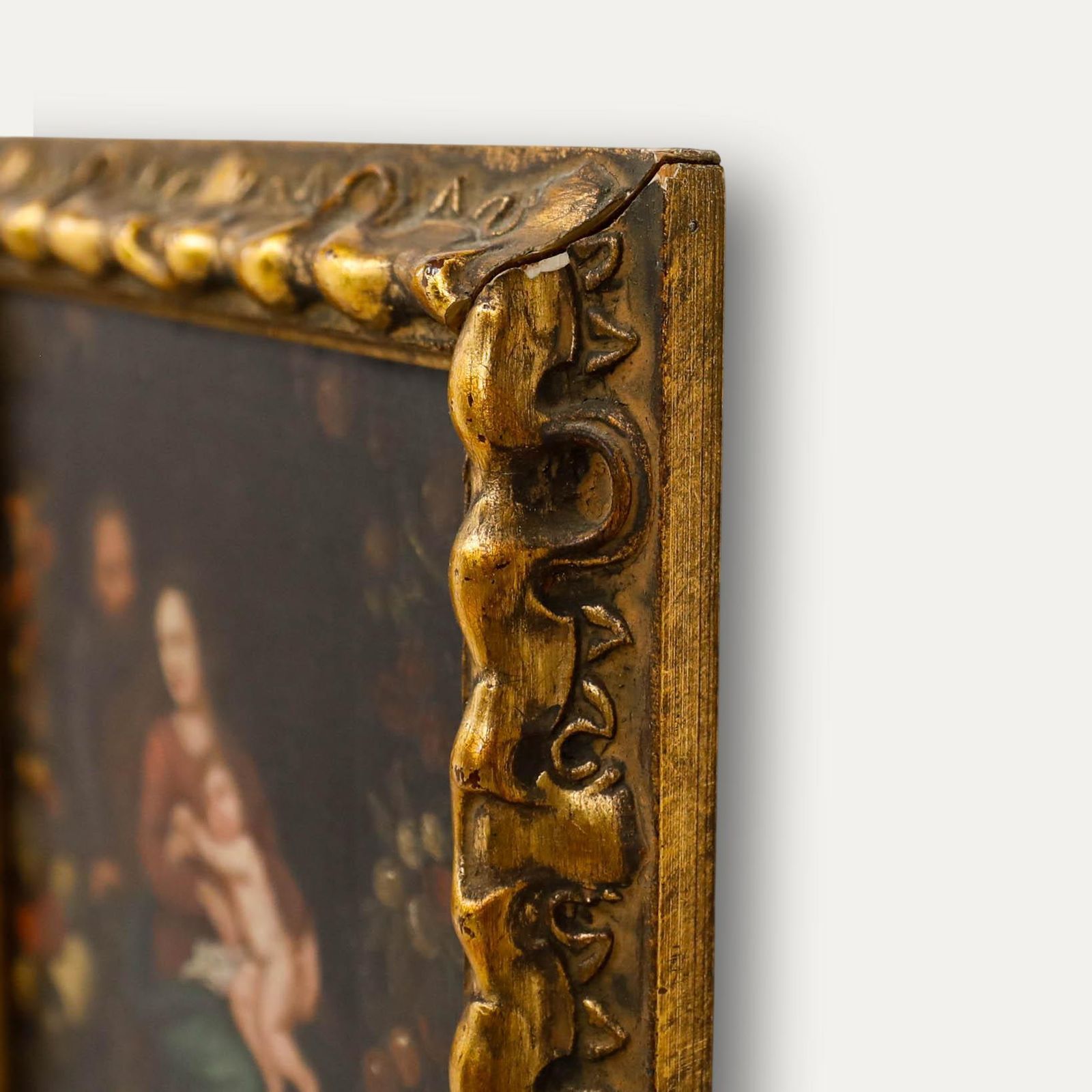 Follower Of Andries Daniels 17th Century Oil, Fruit Garland With Christ photo 1250.0