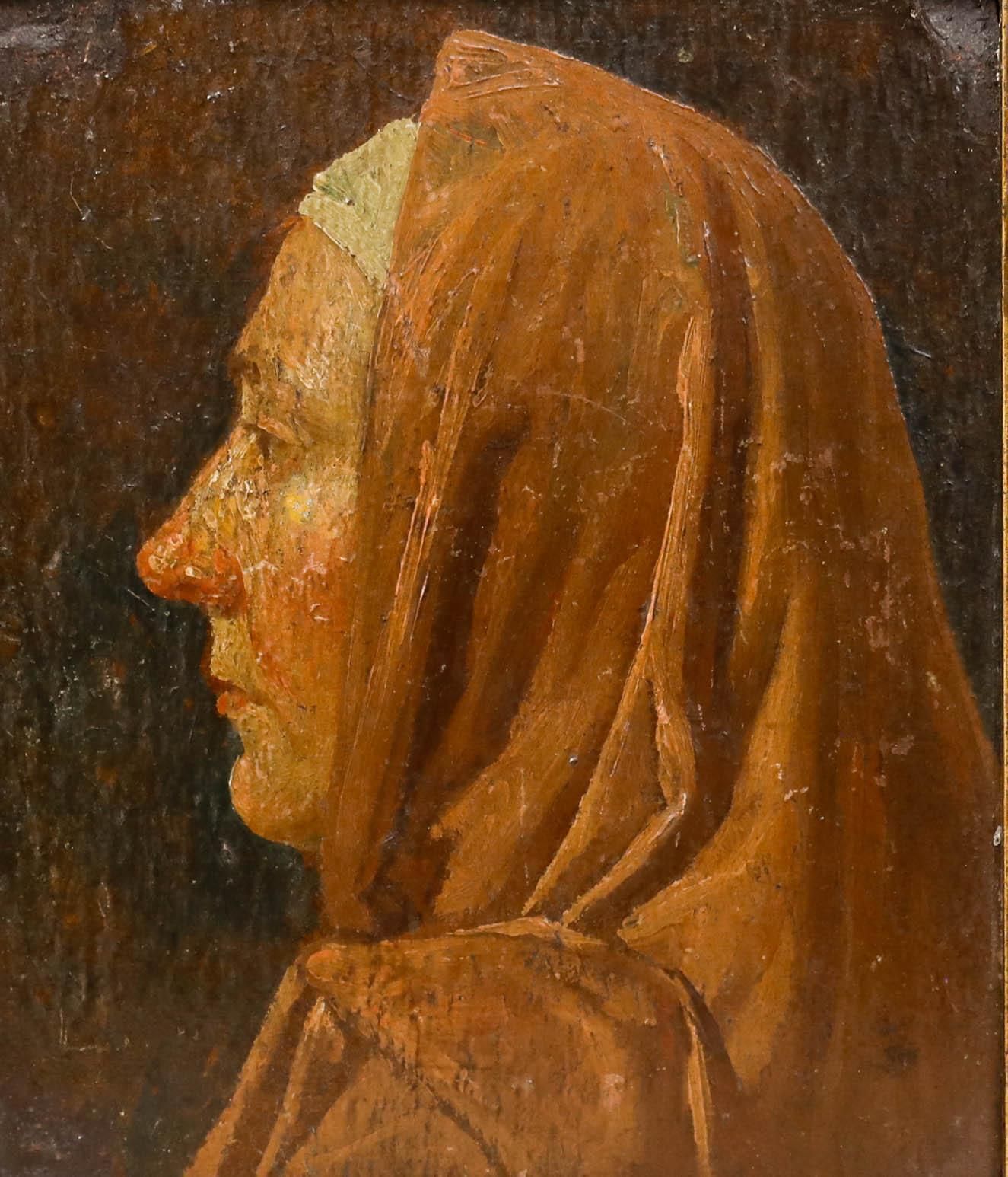 Attrib. Jan Dunselman (1863 1931) Framed Oil, Woman In Profile photo furniture