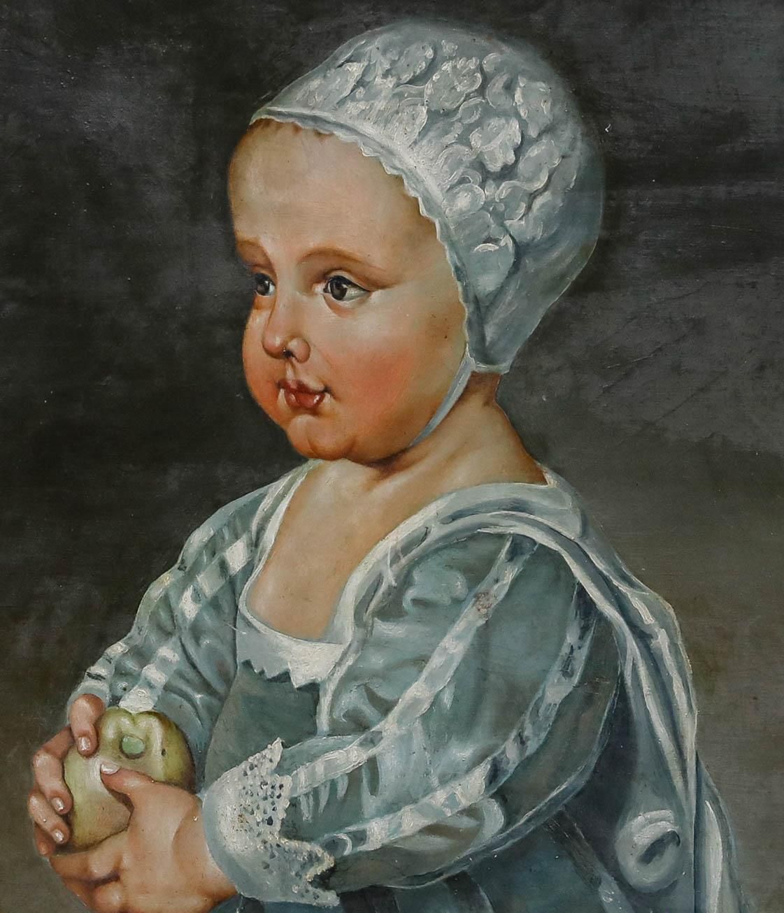 After Anthony Van Dyck (1599 1641) Oil, Portrait Of Infant James II photo furniture