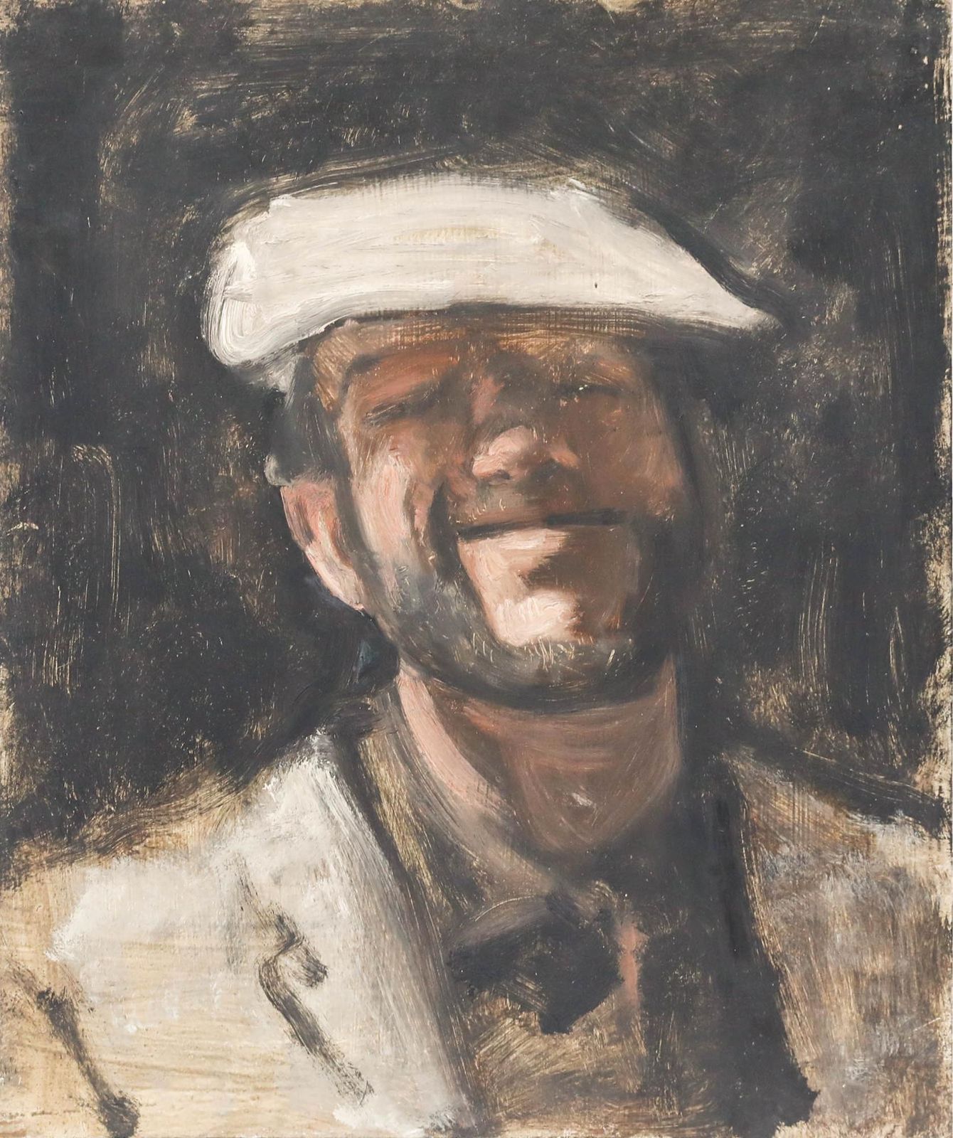 George Weissbort (1928 2013) Mid 20th Century Oil, Smiling Self Portrait photo furniture
