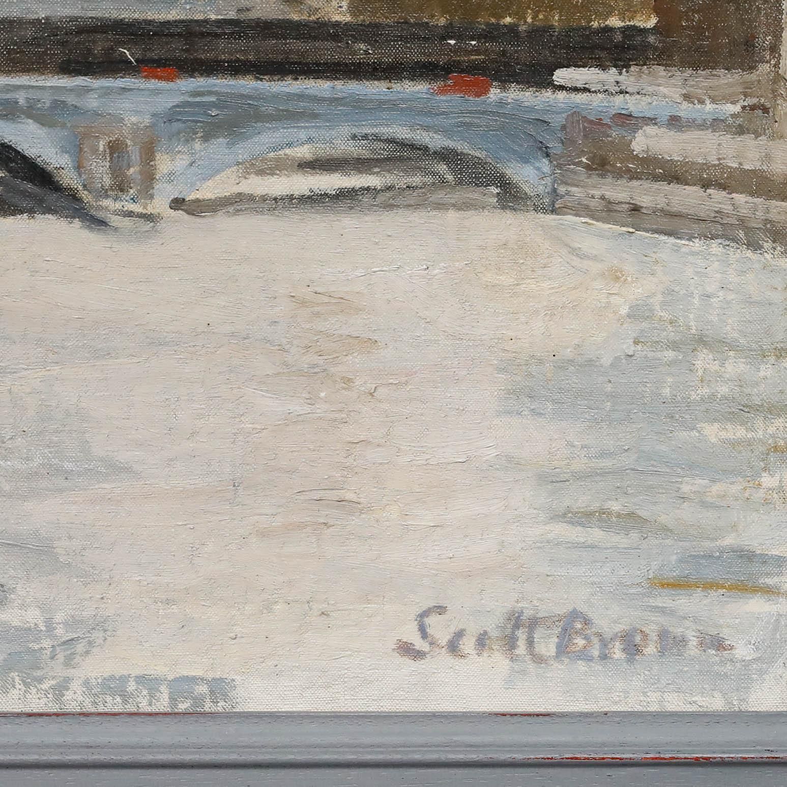 Scott Brown 20th Century Oil, View To London Bridge photo buy