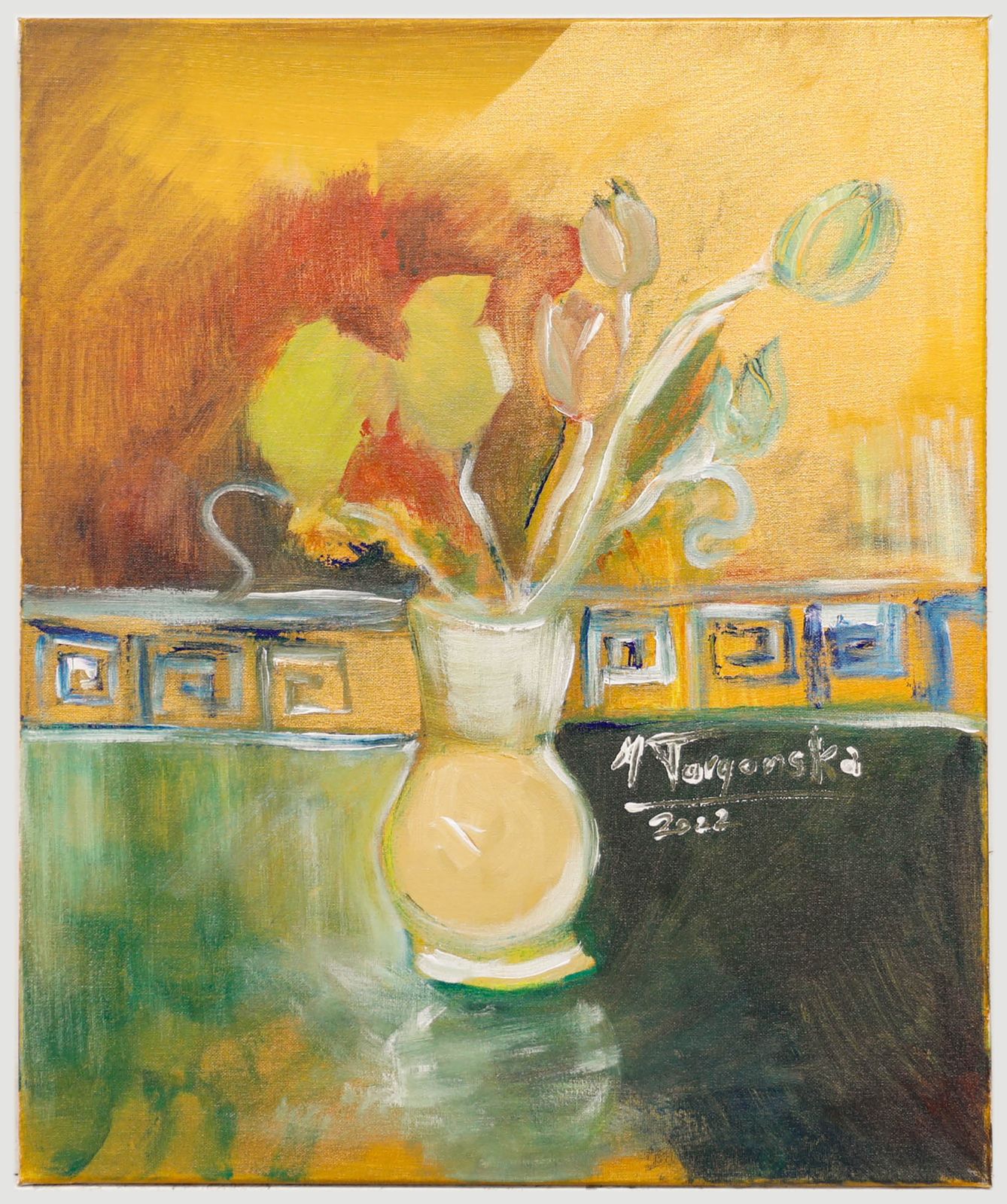 Magdalena Targonska 2022 Acrylic, Birthday Flowers