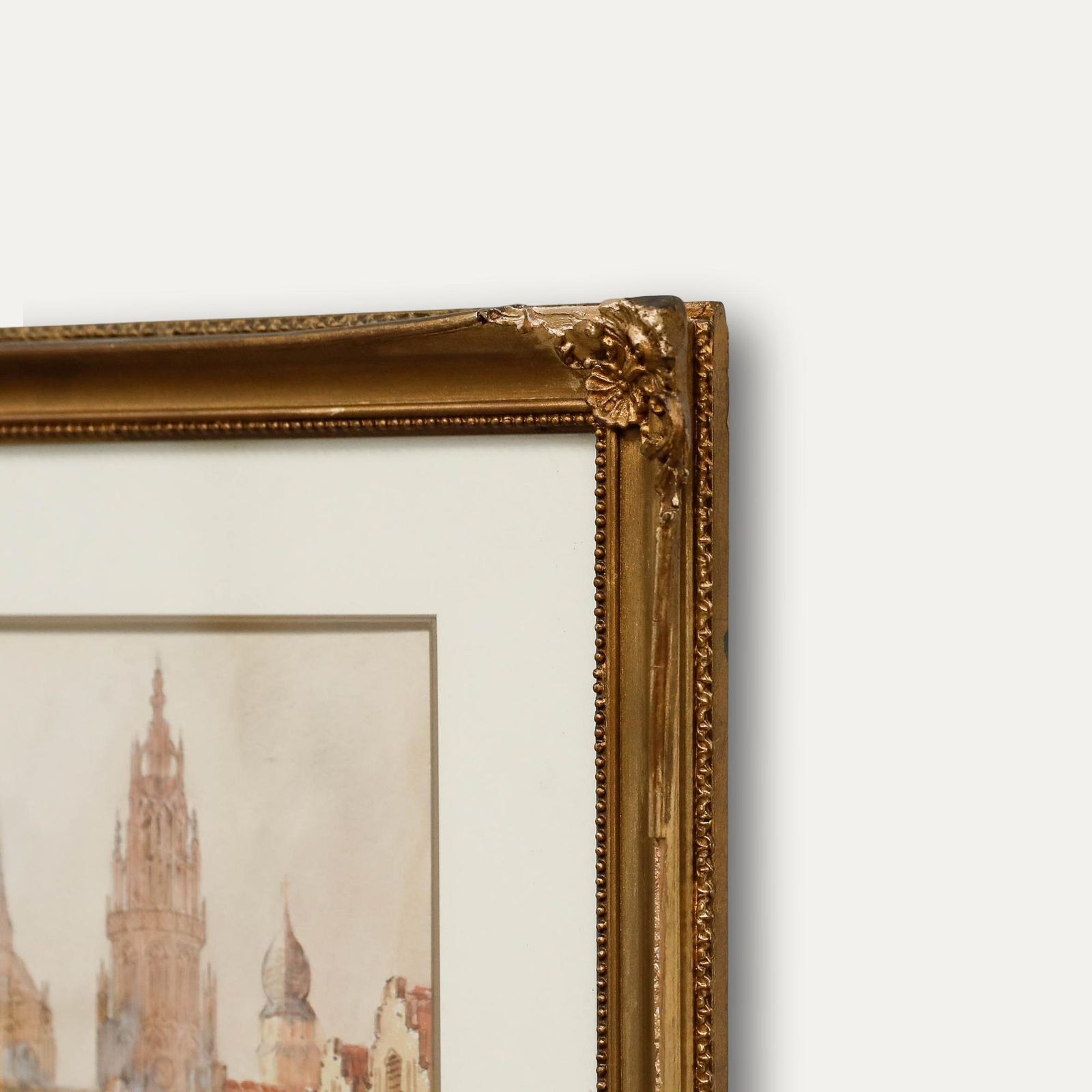 Edward Nevil (Fl.1880 1900) Late 19th Century Watercolour, Antwerp photo vinterior