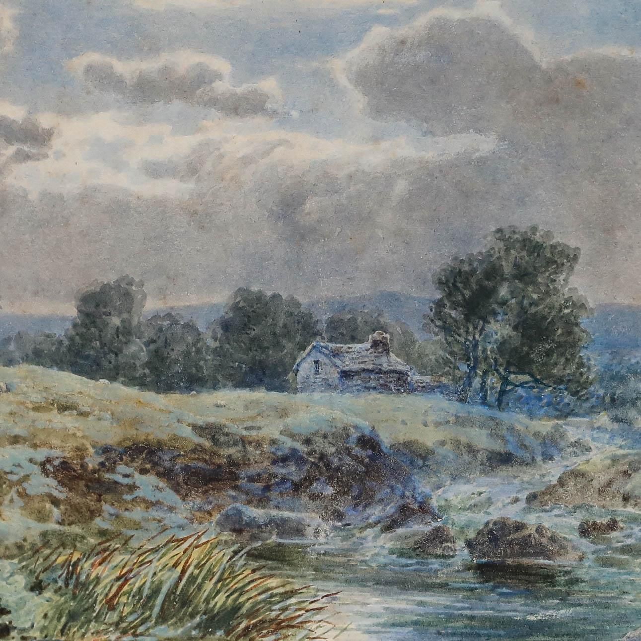 Walter Stuart Lloyd (1845 1959) 1879 Watercolour, Moonlight On Hampstead Heath photo Art