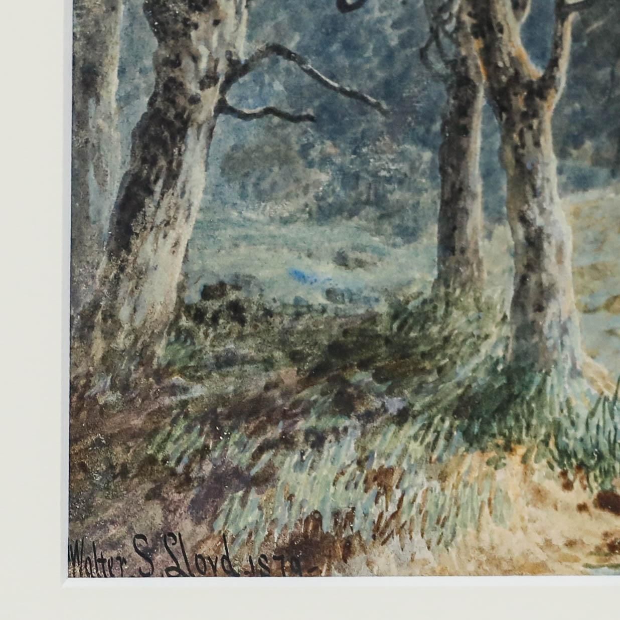 Walter Stuart Lloyd (1845 1959) 1879 Watercolour, Moonlight On Hampstead Heath photo vinterior