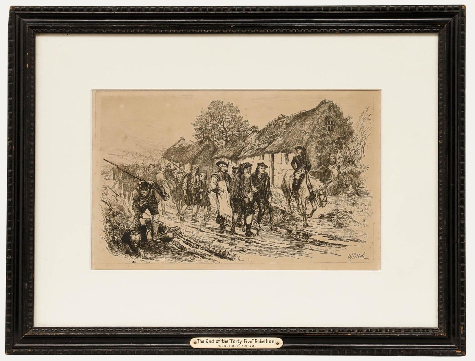 W. B. Hole Arsa (1846 1917) Signed 1882 Etching, The End Of The Rebellion