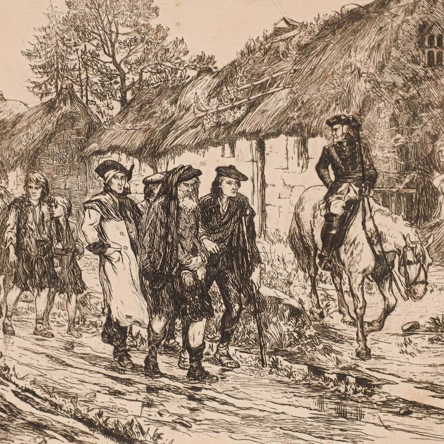 W. B. Hole Arsa (1846 1917) Signed 1882 Etching, The End Of The Rebellion photo Art