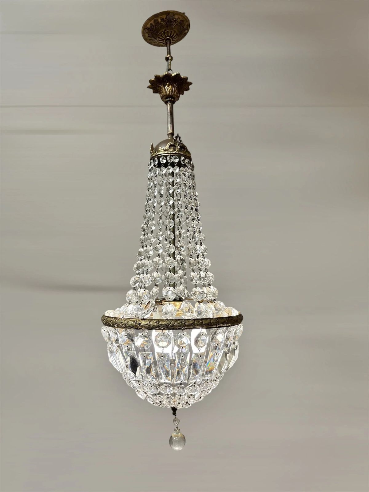 Italian Empire Style Chandelier With Bohemian Crystal photo furniture