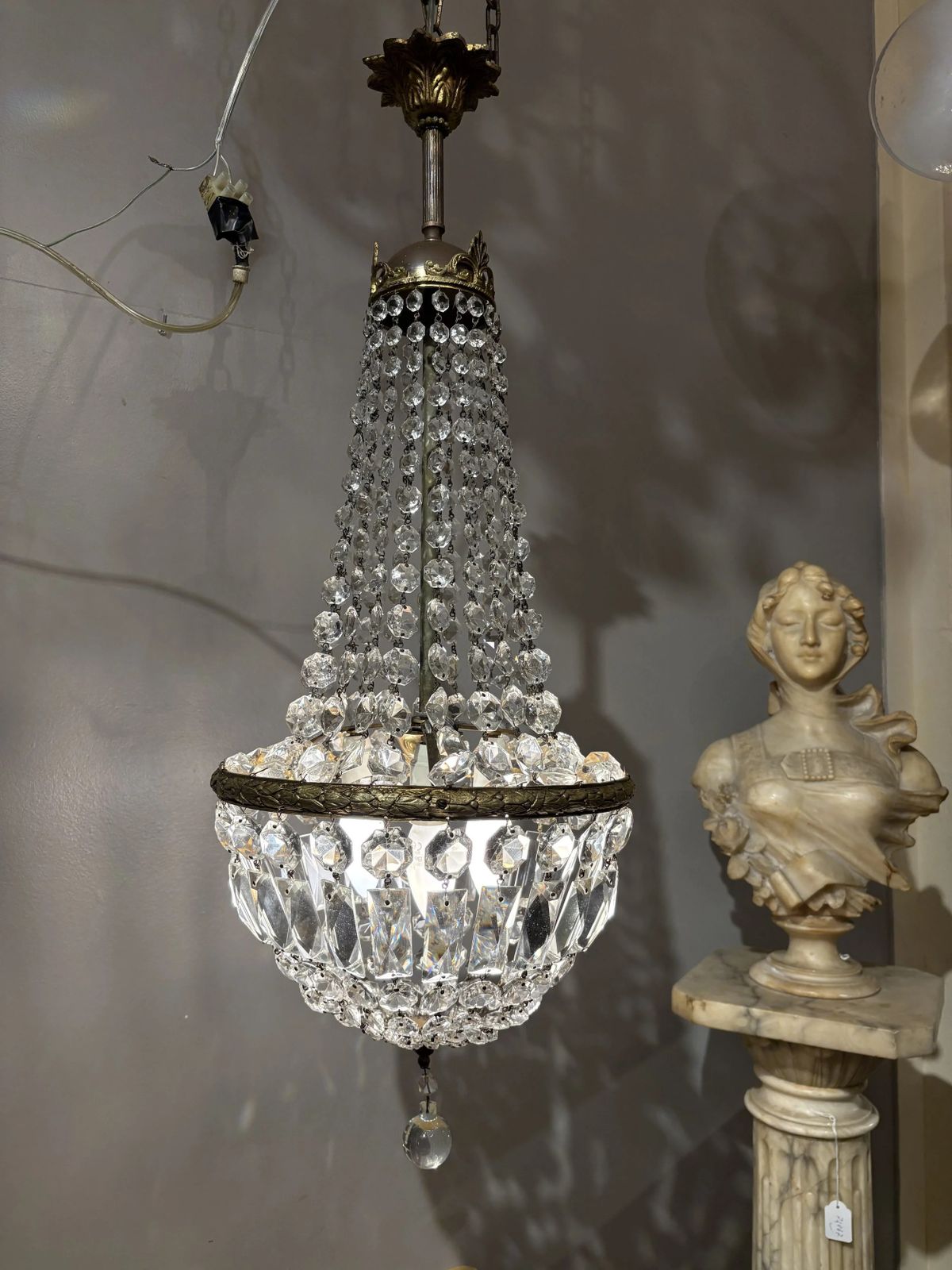 Italian Empire Style Chandelier With Bohemian Crystal photo 1327.0