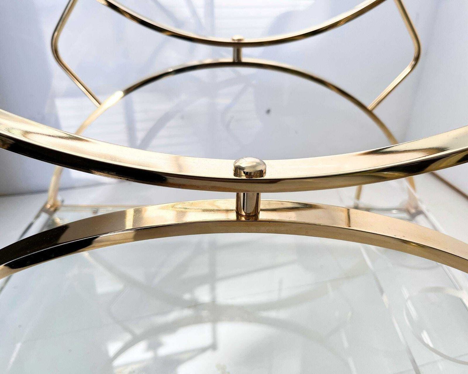 Lucite Barkar Goud | Plexiglas & Glas Trolley | 1970 photo Meubels