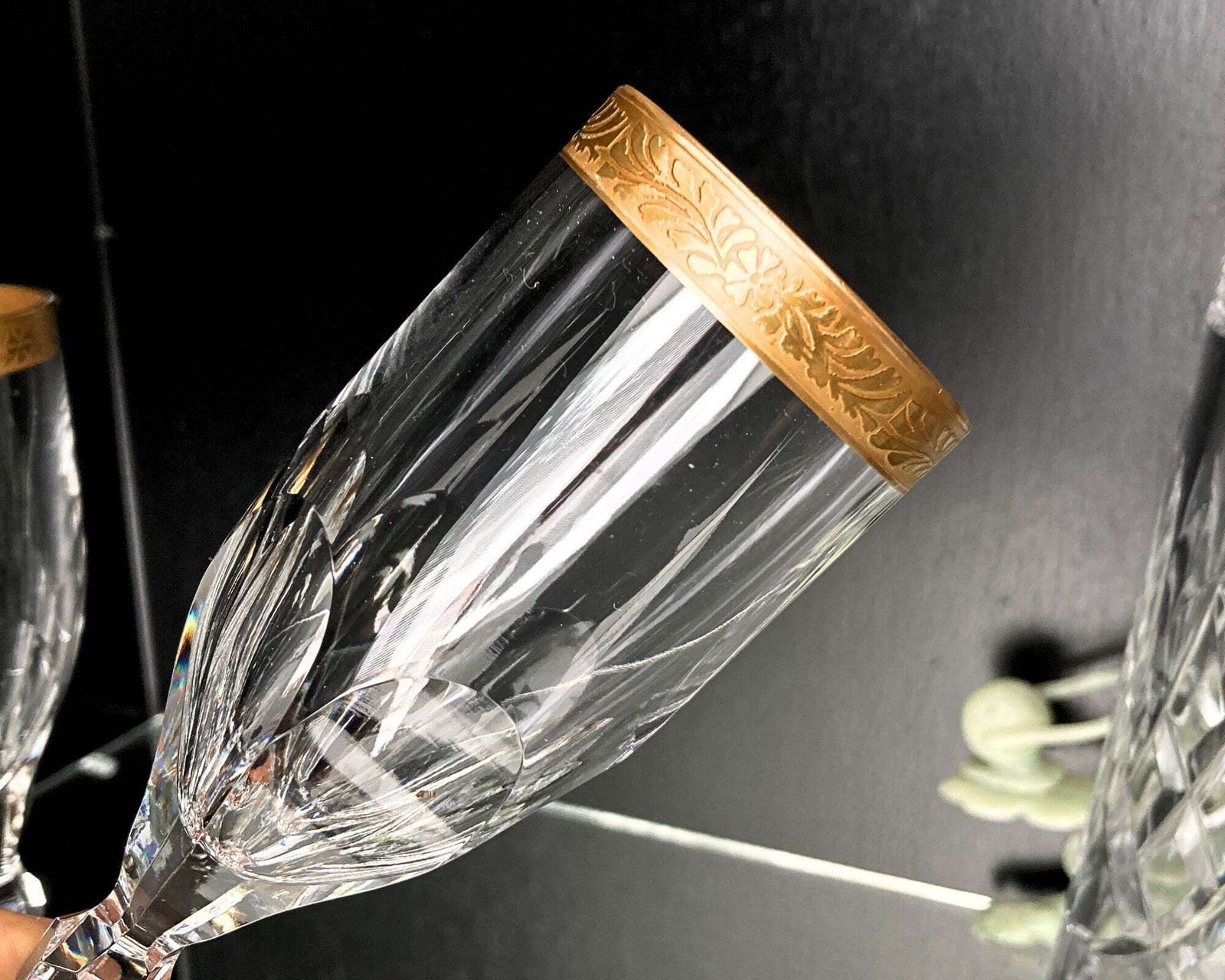 Crystal Champagne Glasses | 2pcs Flutes | Lady Hamilton Moser, Oertel photo buy