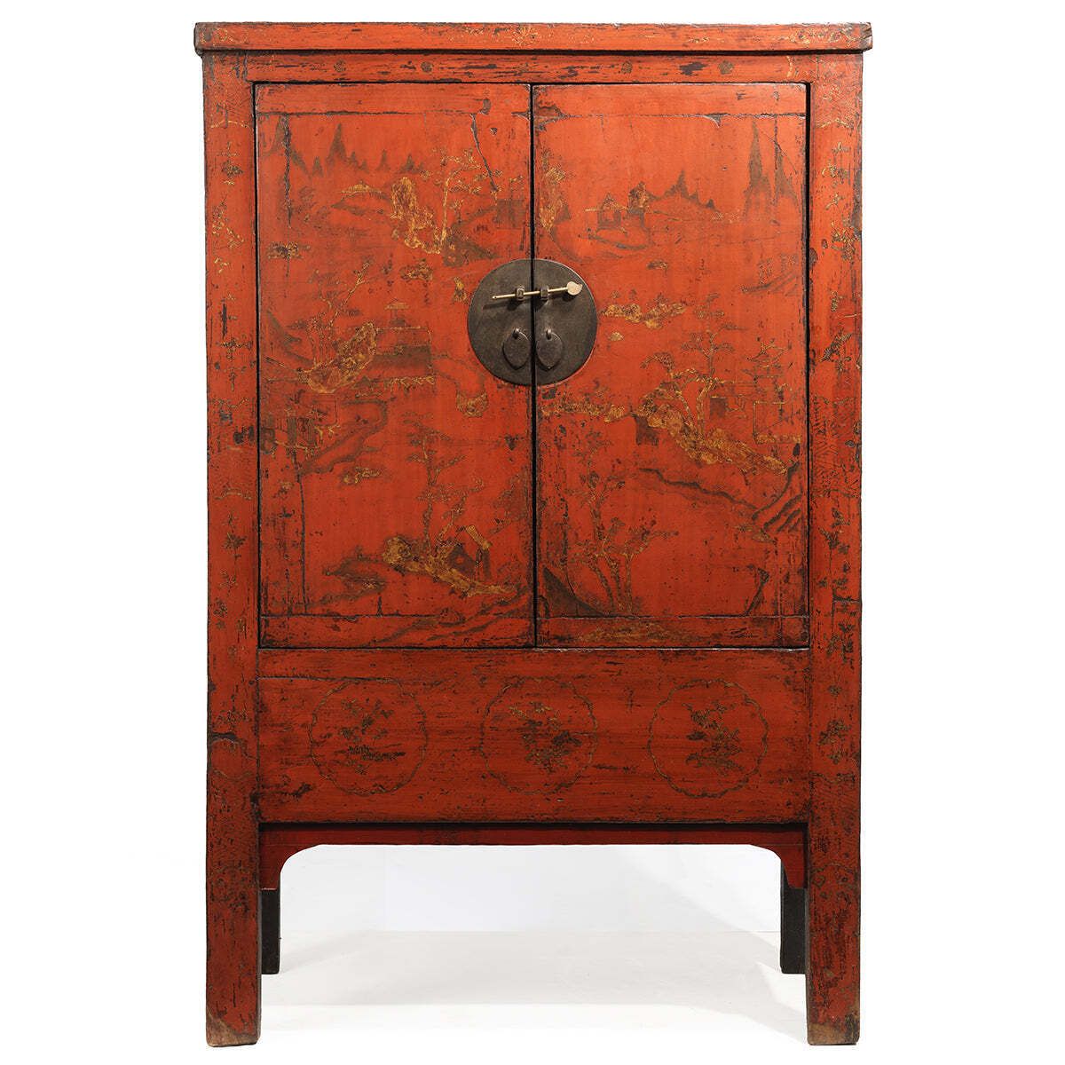 Red And Gold Antique Shanxi Cabinet photo furniture