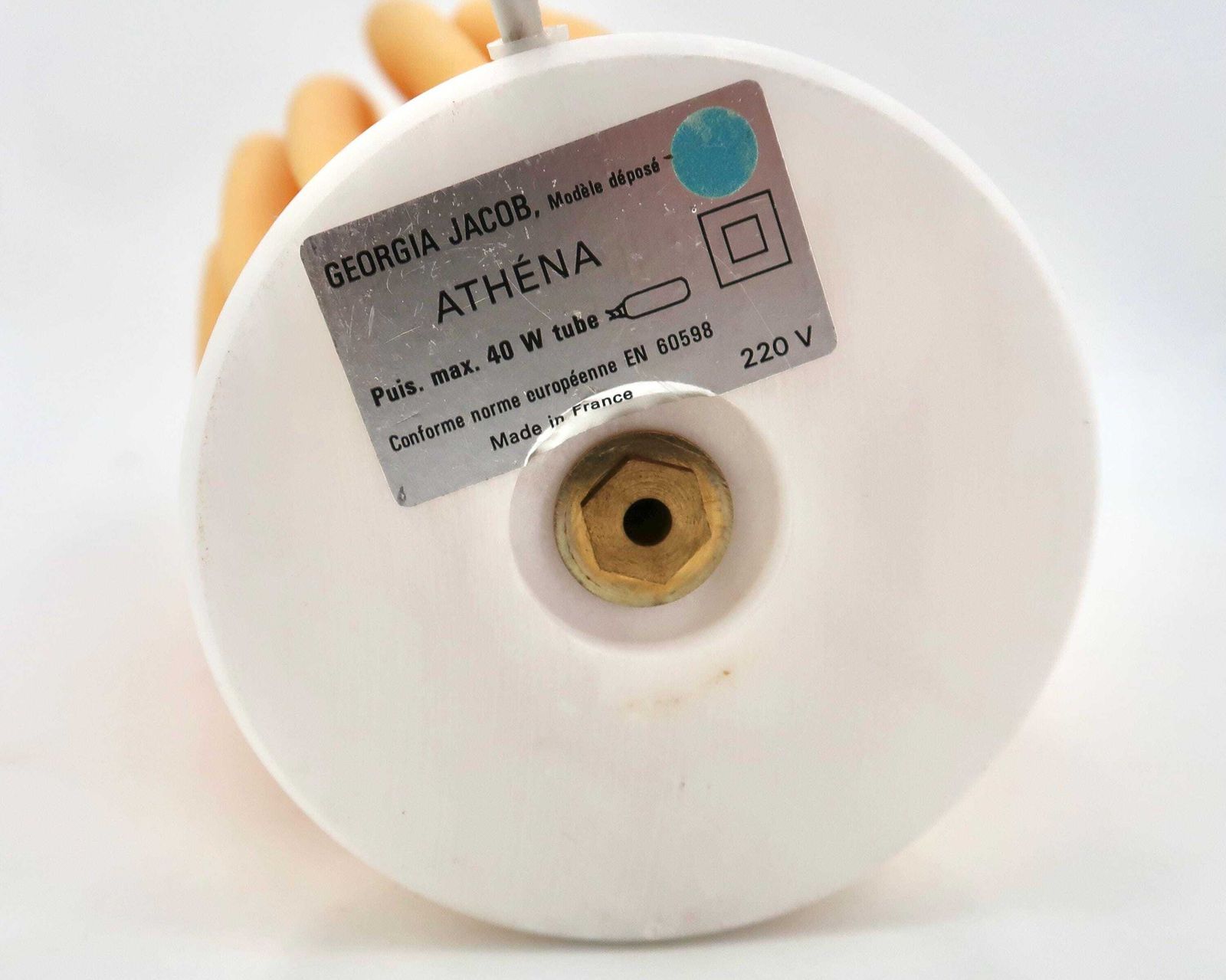 Huge French Georgia Jacob "Athena" Lamp With Marble Base, 1980s / Vintage, Lamp The Substance Film, Lighting photo vintage
