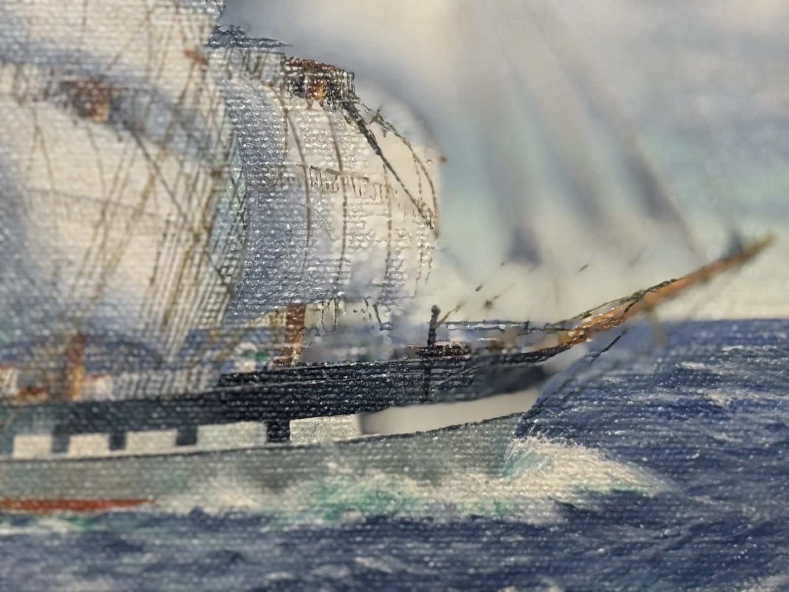 photo for sale Baroque Sailing Vessel Ross Shire Clipper Ship Oil Painting On Canvas J C Burnie