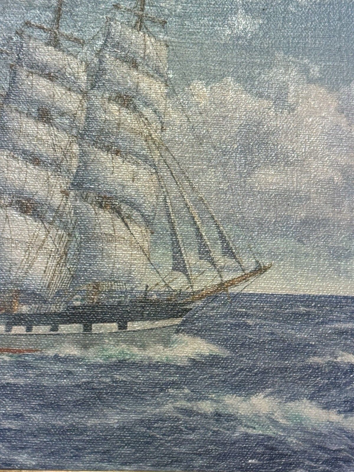 photo buy Baroque Sailing Vessel Ross Shire Clipper Ship Oil Painting On Canvas J C Burnie