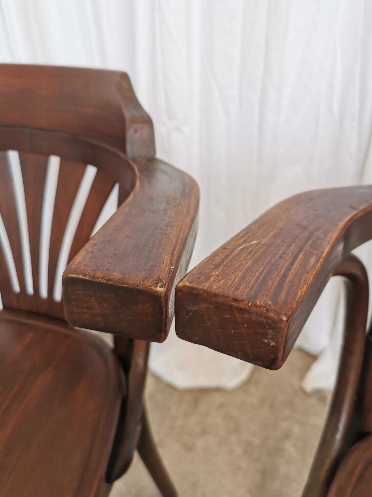 Set Of 4 Vintage Bentwood Dining Chair: Mid Century Thonet Style Armchair photo for sale