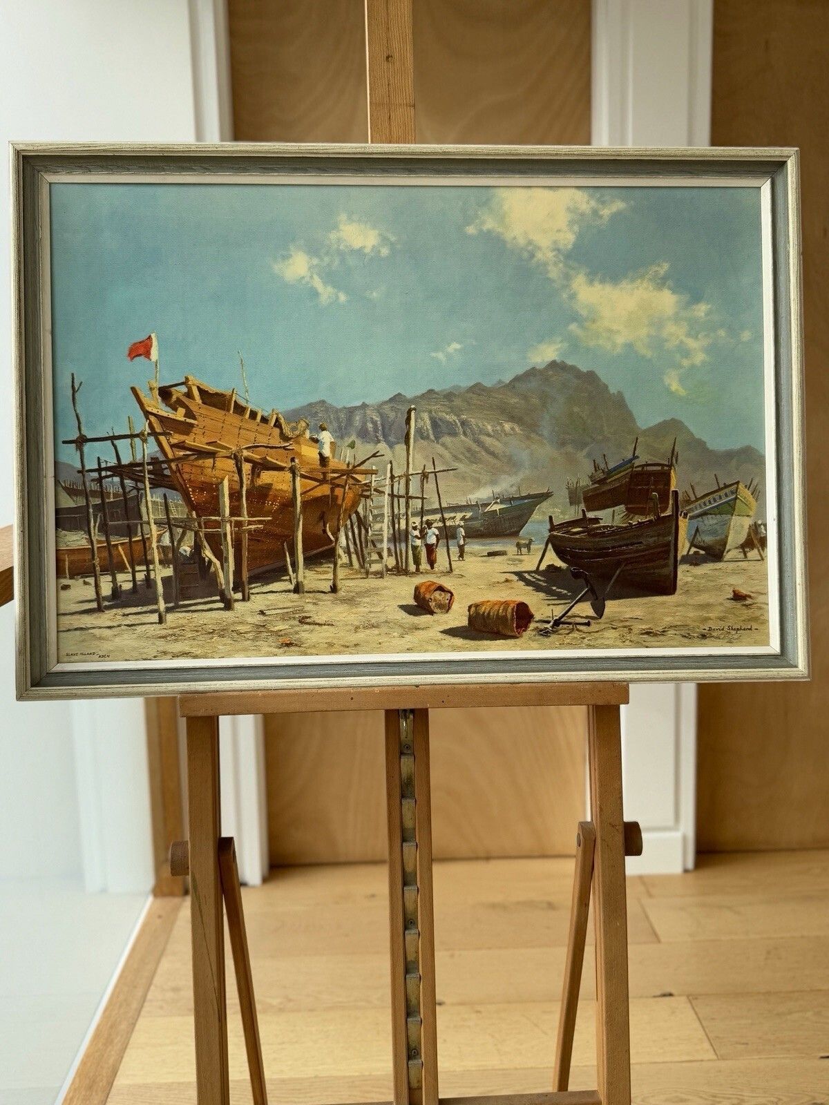 “Slave Island, Aden" By The British Wildlife Artist David Shepherd Framed Print photo furniture