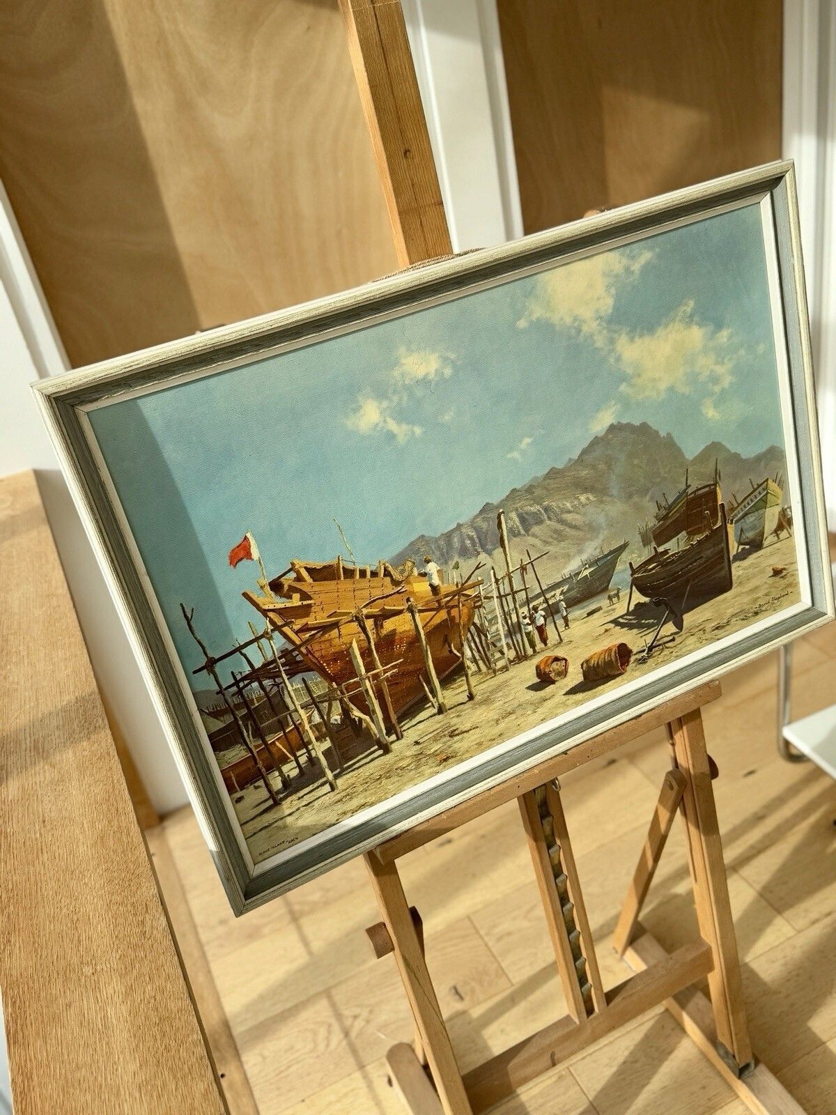 “Slave Island, Aden" By The British Wildlife Artist David Shepherd Framed Print photo 125.0