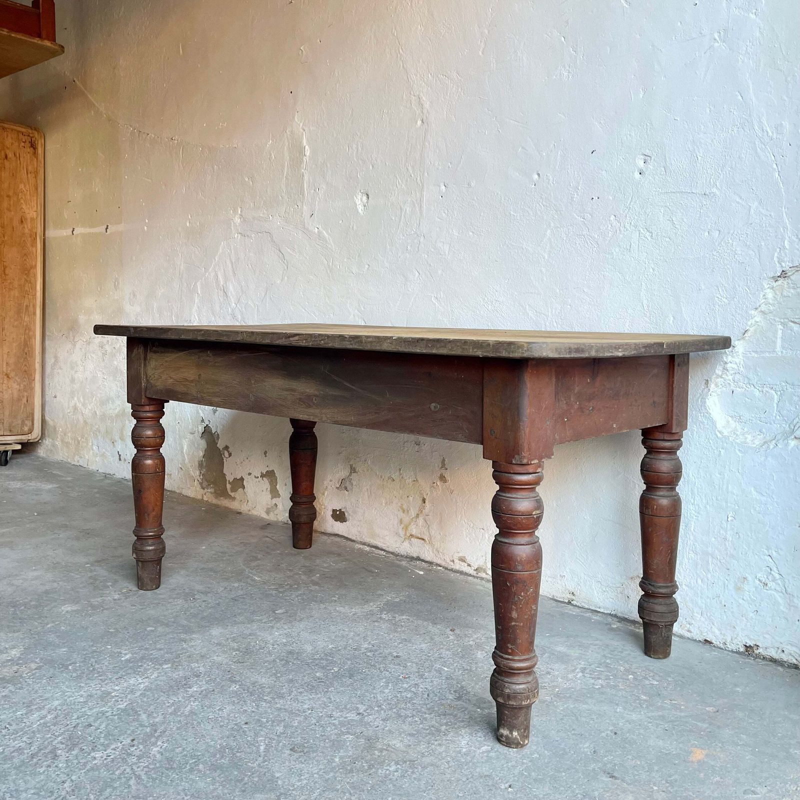 Antique Victorian Scrub Top Table   #1874 photo Furniture