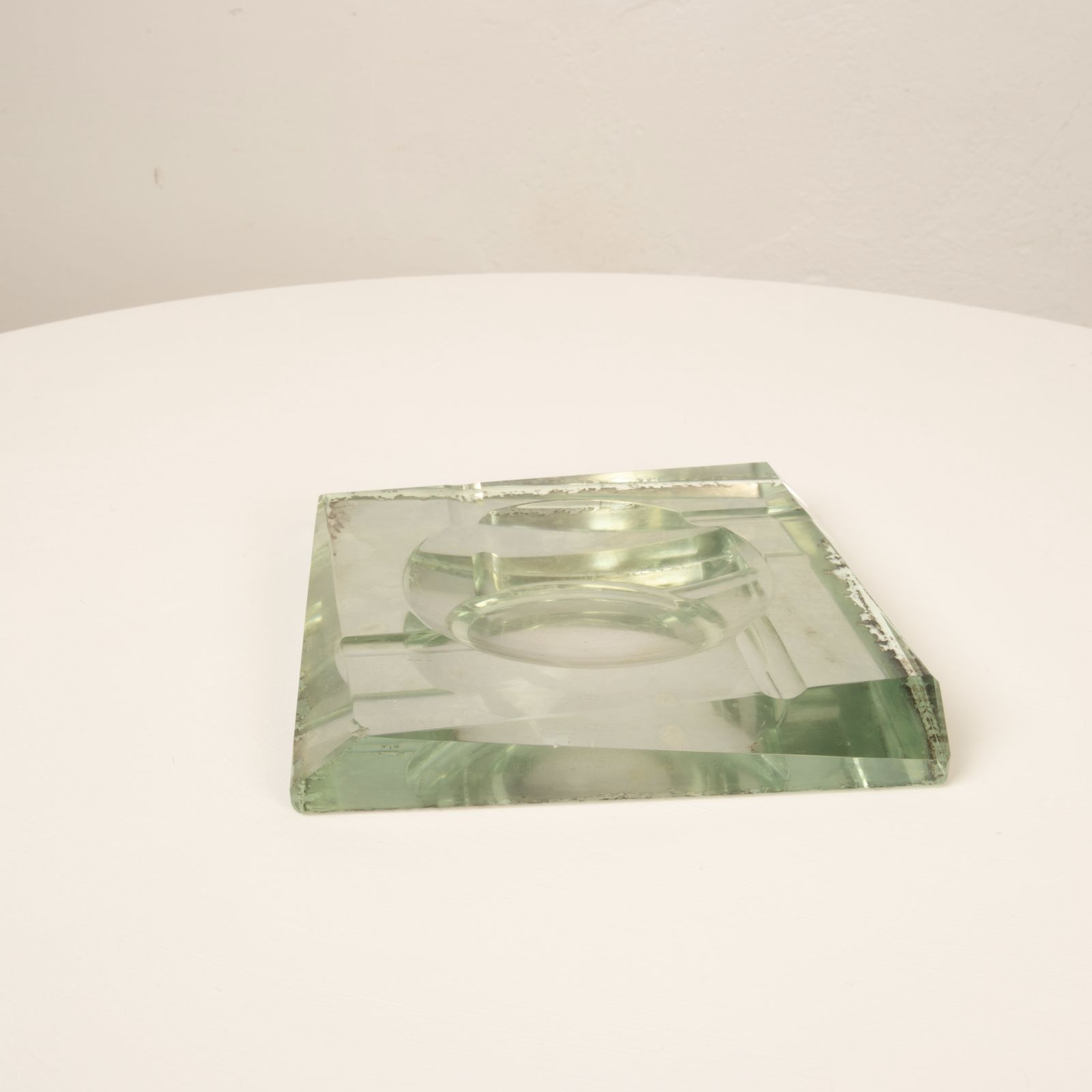 Crystal Ashtray Designed By Pietro Chiesa For Fontana Arte 1940 photo vinterior