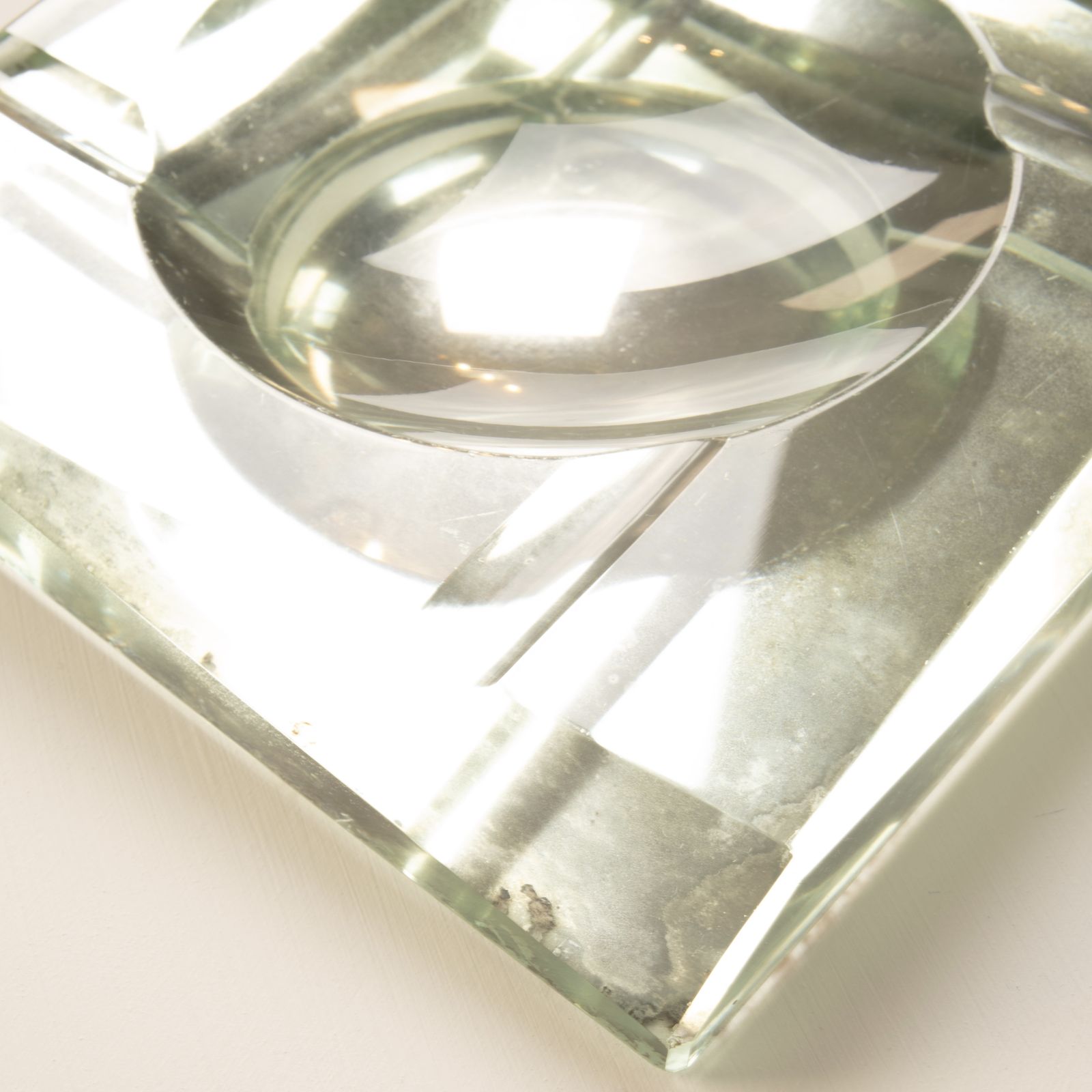 740.0 Crystal Ashtray Designed By Pietro Chiesa For Fontana Arte 1940 photo