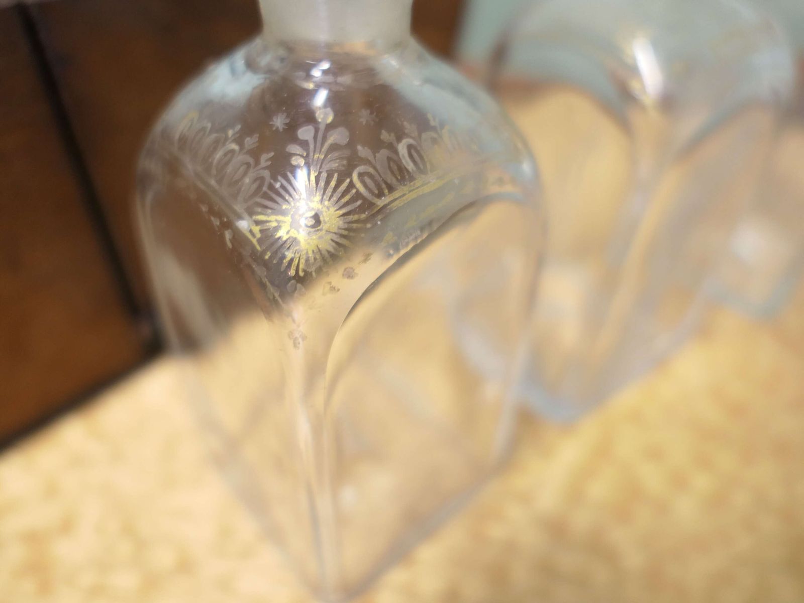19th Century Fitted Decanter Box, 4 Decanter Tantalus photo buy