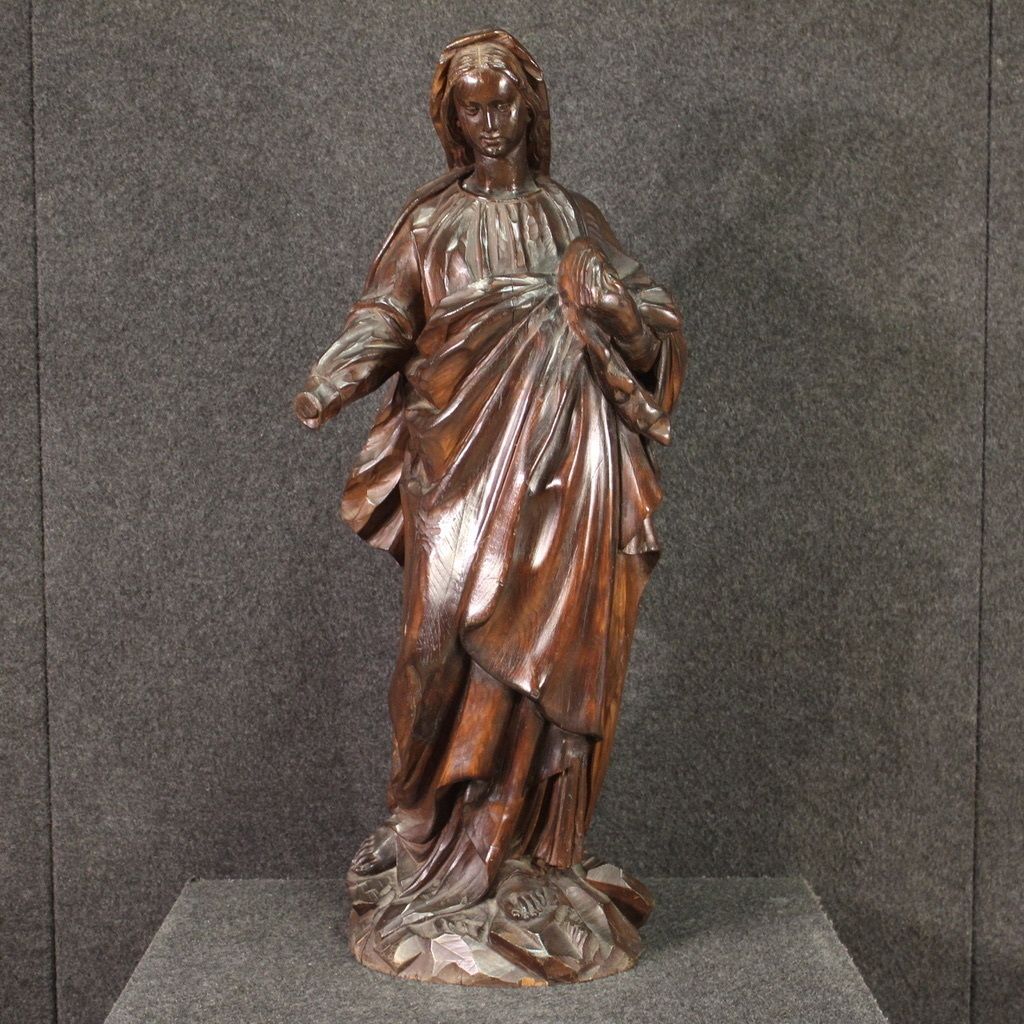 19th Century Religious Wooden Sculpture