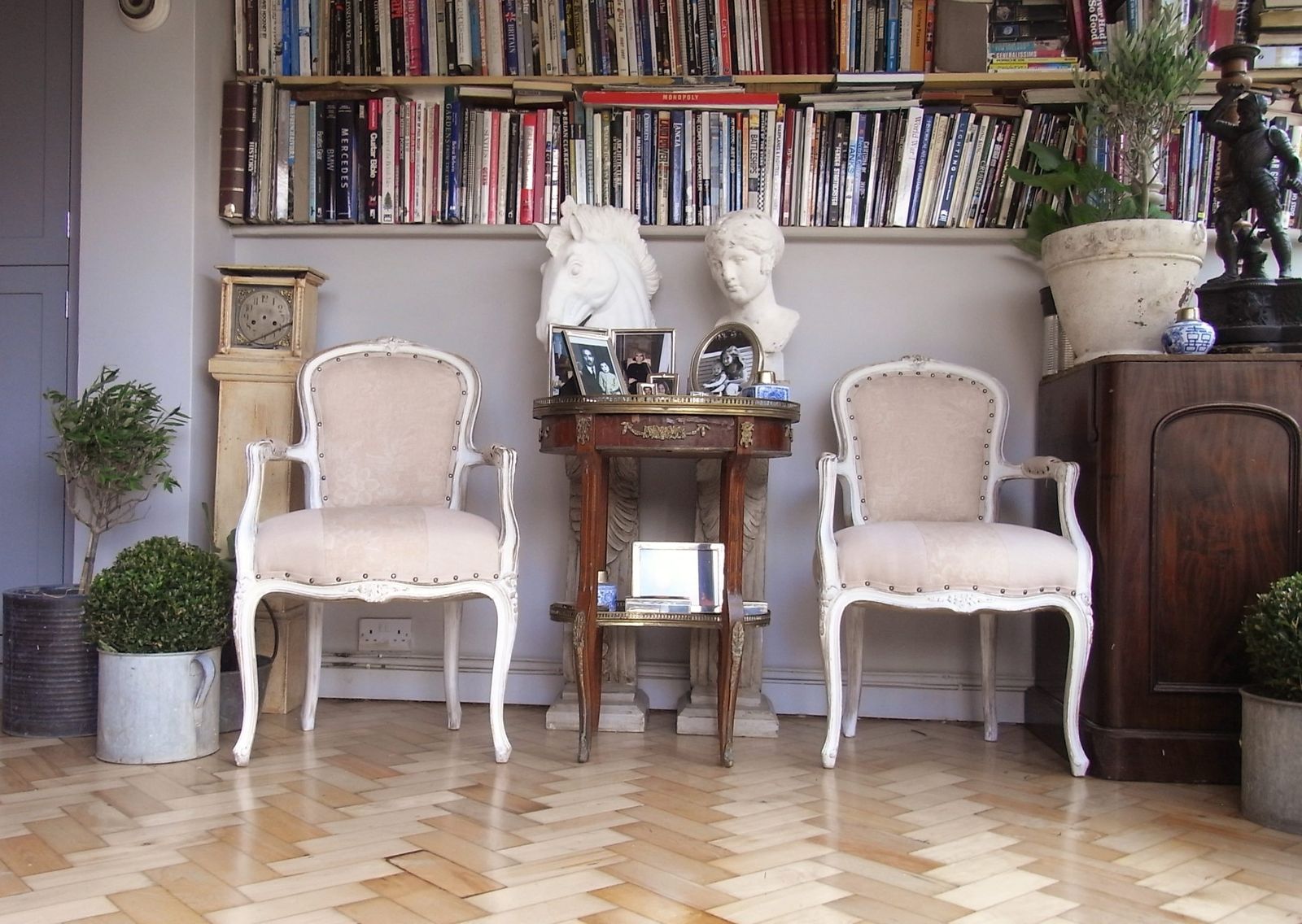 Pair Of  Weathered Louis Style Carver Chairs Only To Order For Upholstery And Final Finish Requierment photo for sale