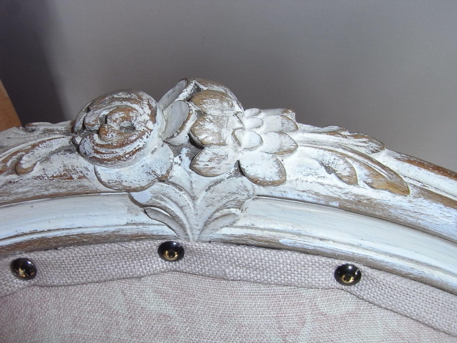 photo buy Pair Of  Weathered Louis Style Carver Chairs Only To Order For Upholstery And Final Finish Requierment