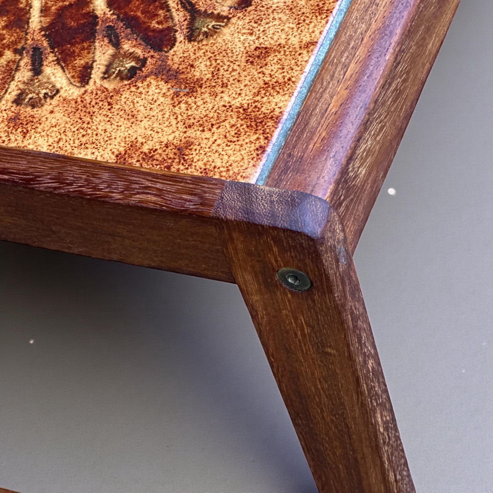 Mid Century Teak Coffee Table With Original Tile Inset – Danish Import 1970s photo 250.0