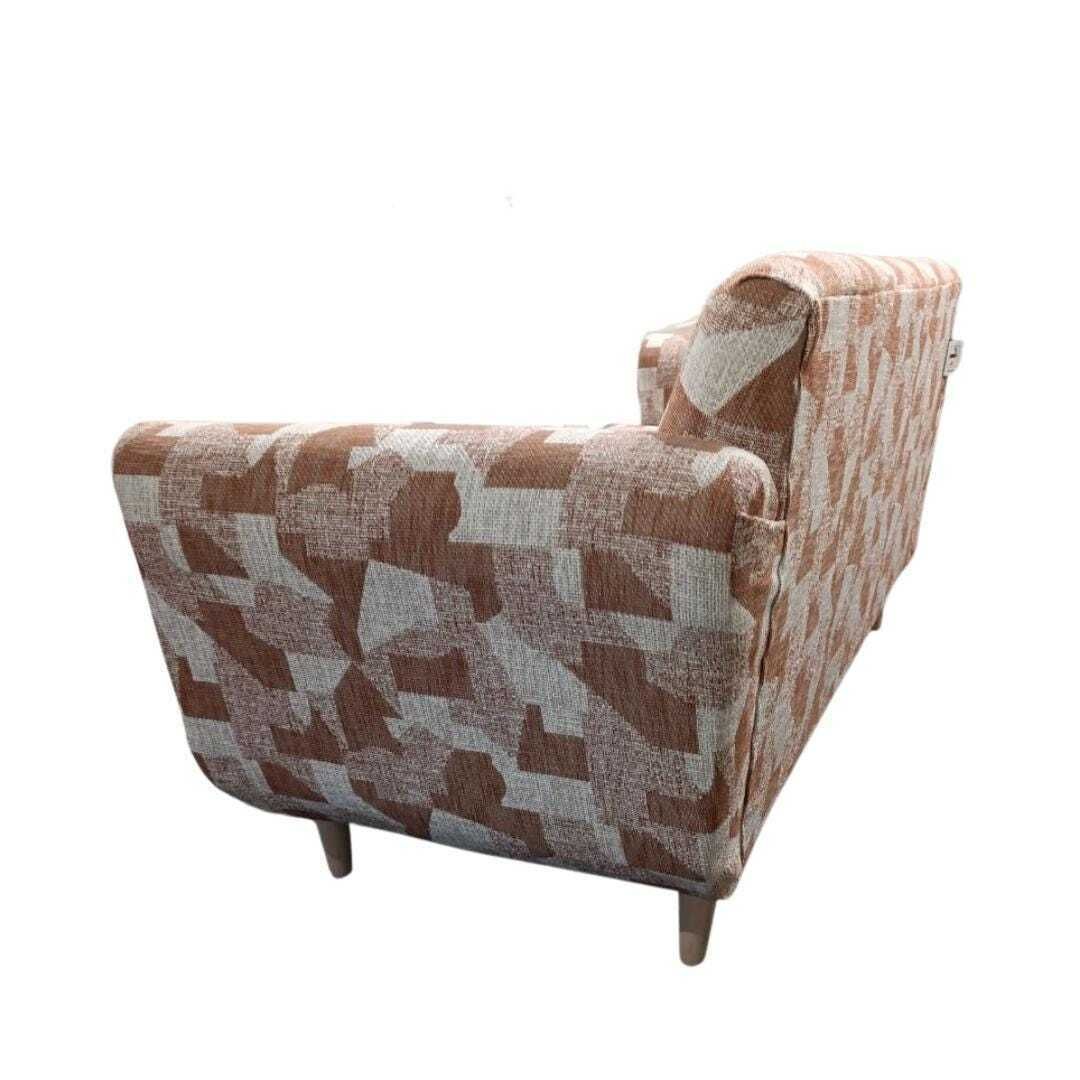 Exceptional One Off British Made Mid Century Sofa — Upholstered In Nobilis “Kiruna” Fabric photo for sale