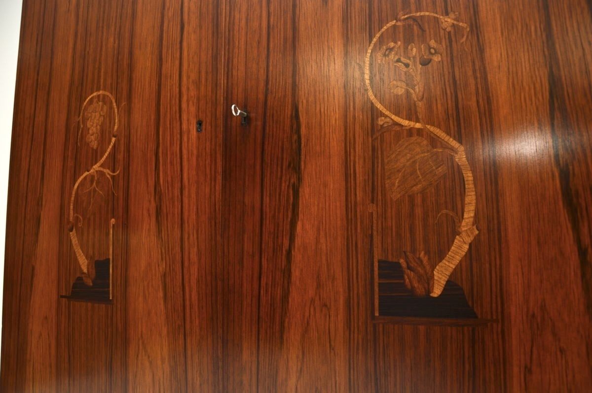 Swedish Vintage Inlaid Rosewood Cabinet photo vinterior