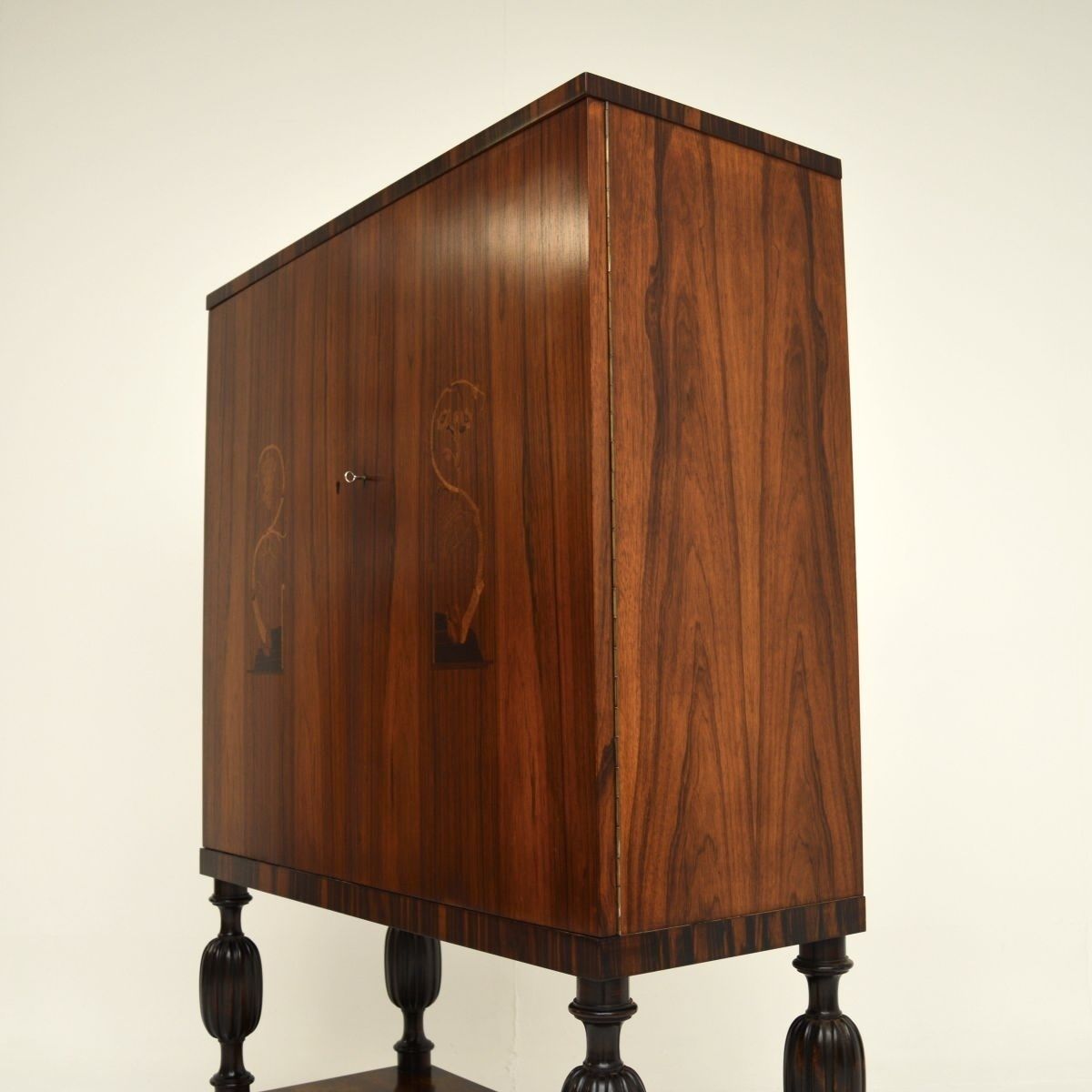 photo vinterior Swedish Vintage Inlaid Rosewood Cabinet