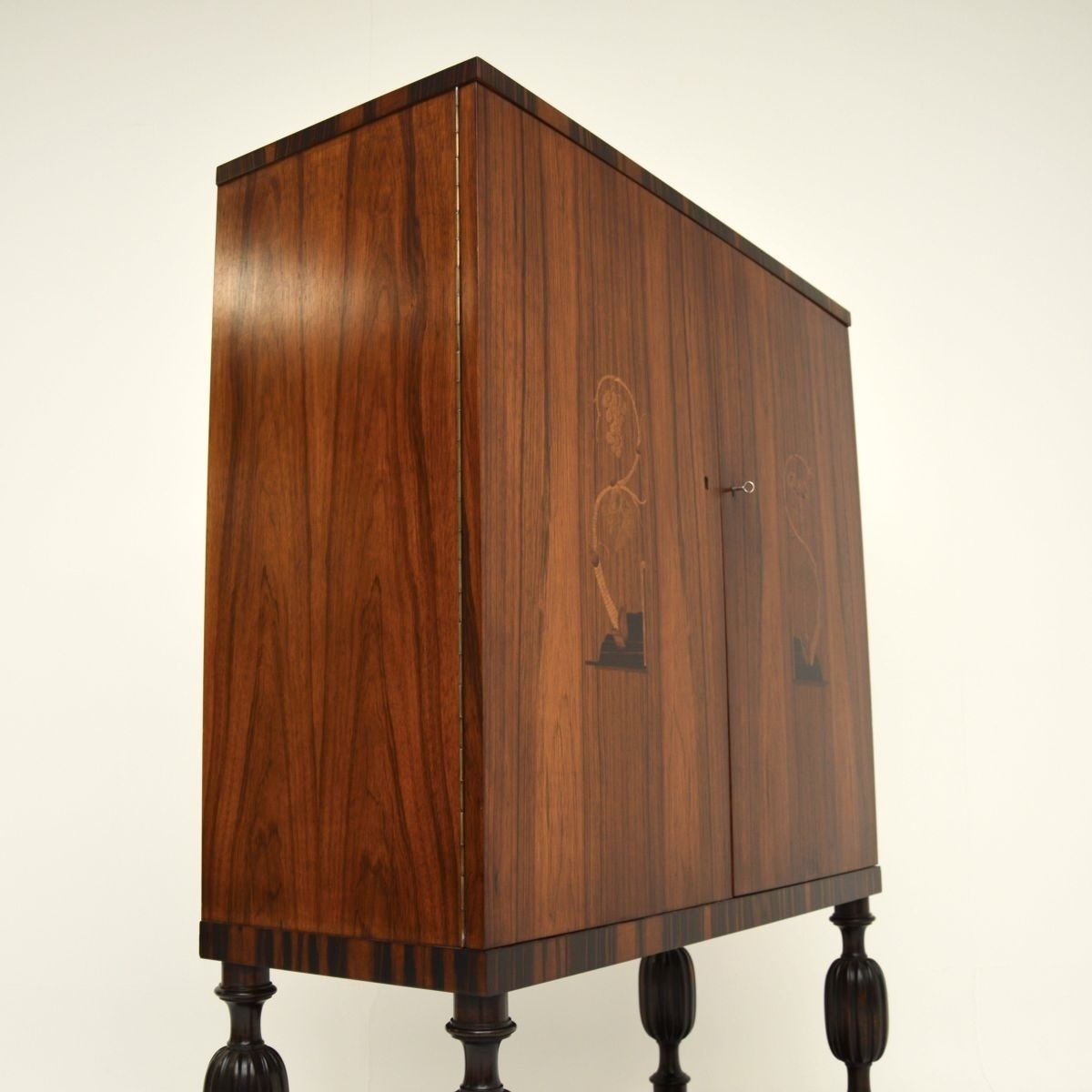 photo buy Swedish Vintage Inlaid Rosewood Cabinet