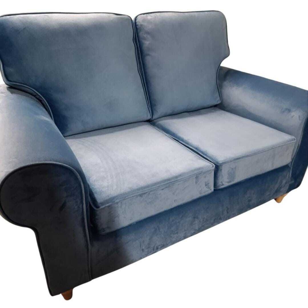 Hand Built British Velvet Two Seater Sofa – Bespoke Colours Available photo for sale