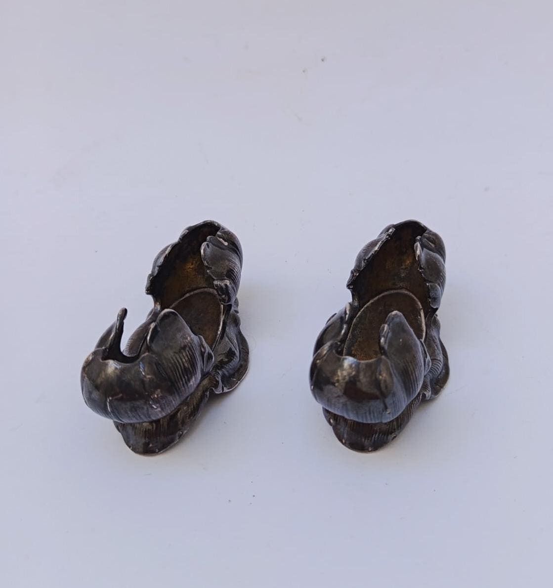 Pair Of Art Krupp Berndorf Silver Plated Art Nouveau Toothpick Holders photo Home Decor