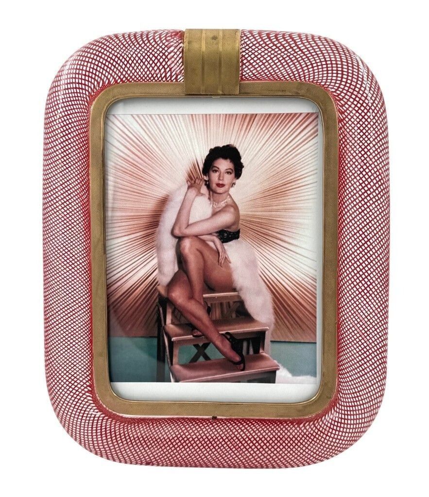 photo furniture A Rare Venini Murano "Filigrana A Reticello" Glass Frame By Carlo Scarpa
