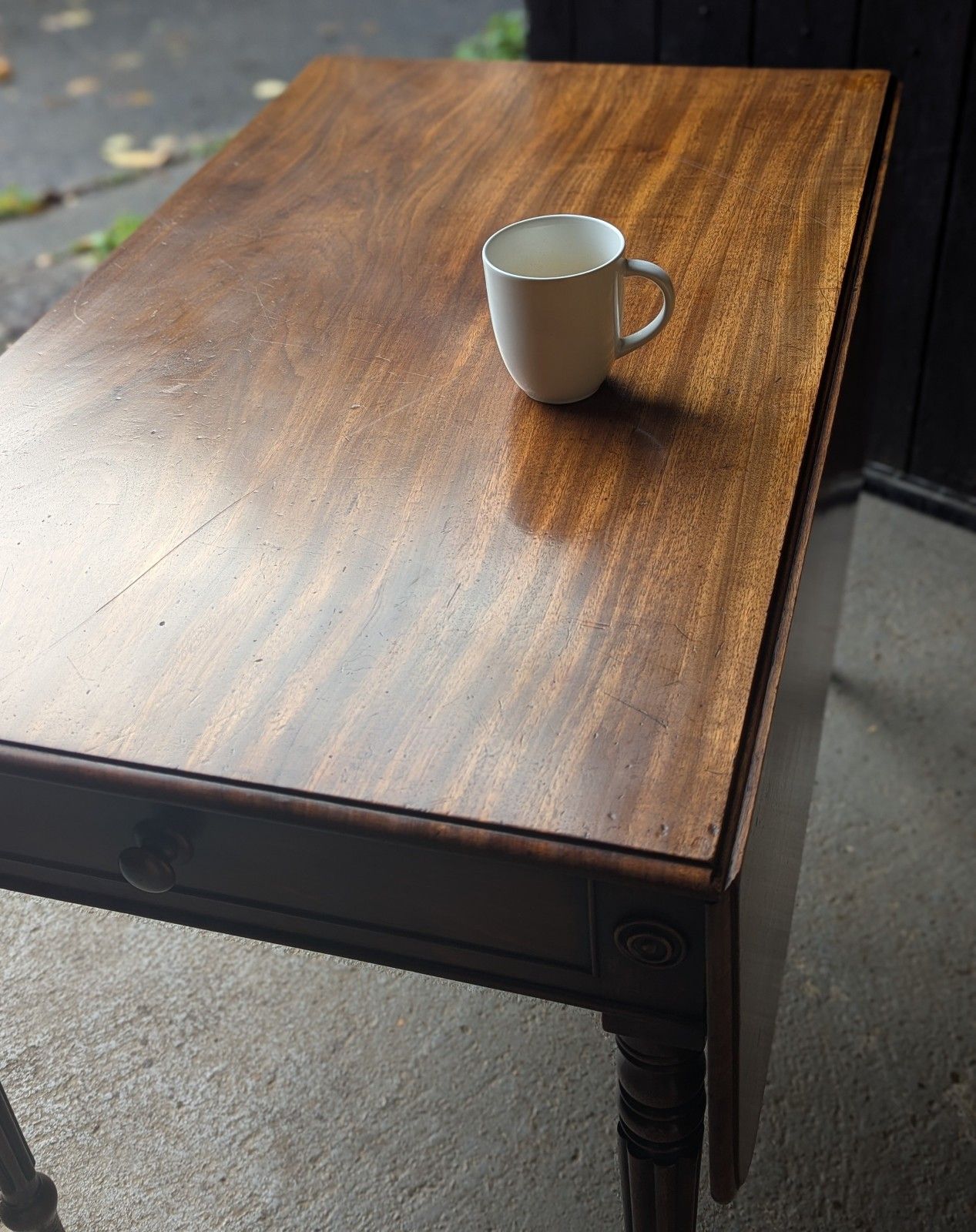 photo buy Antique Regency Mahogany Drop Leaf Pembroke Table (Delivery Available)