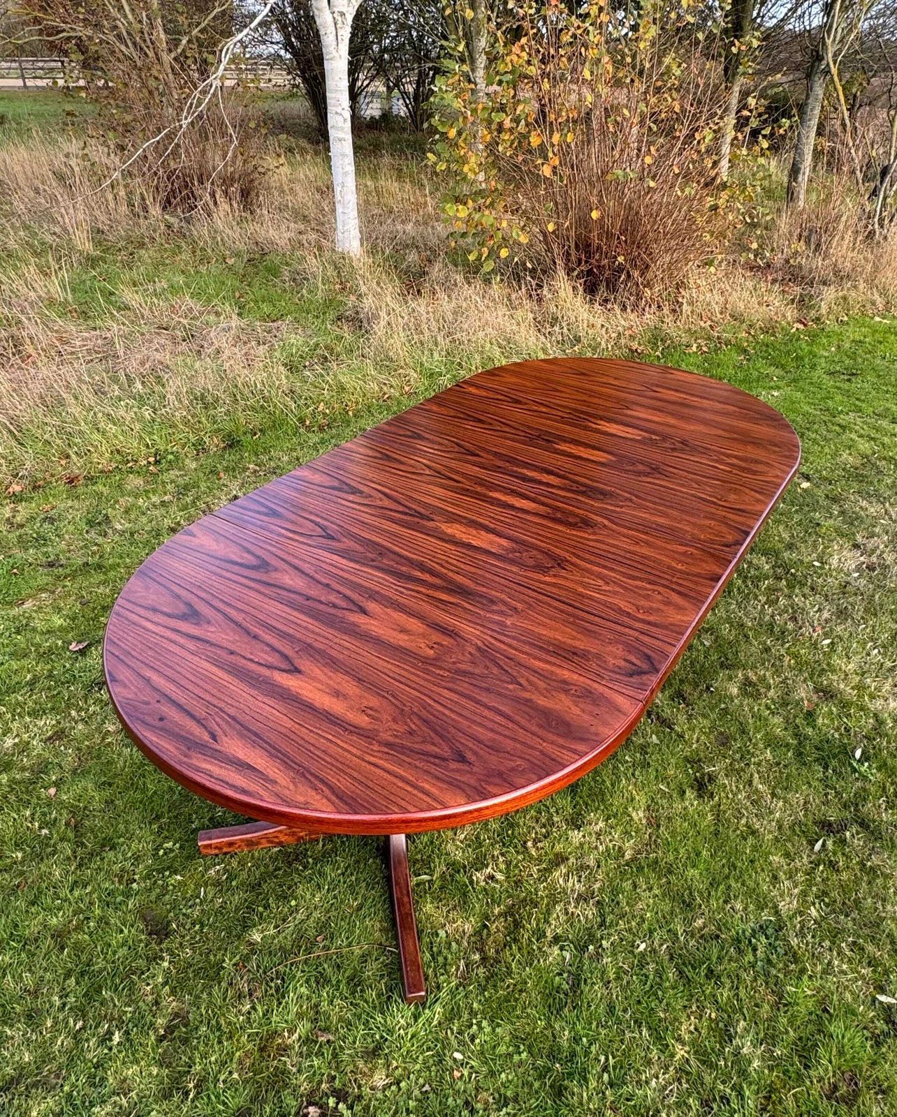 Danish Rosewood Large Dining Table Seats 8  10 Circ 1960 photo for sale