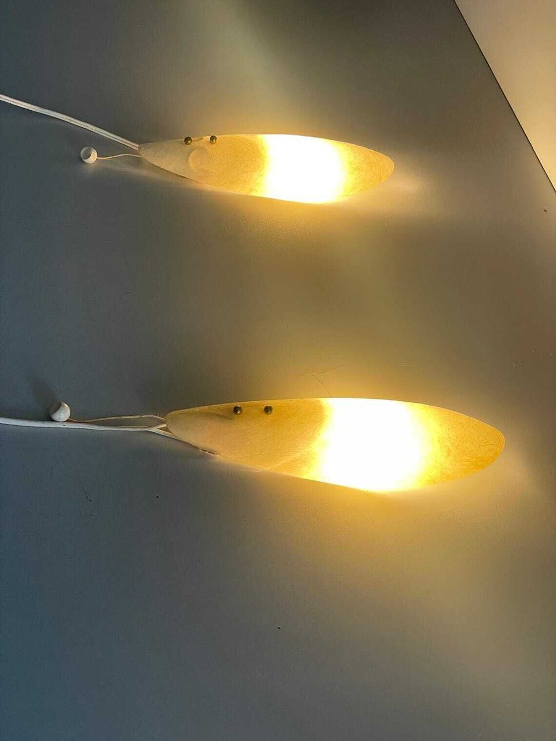 photo buy Elegant Leaf Design Fiberglass Pair Of Sconces 1960s Germany