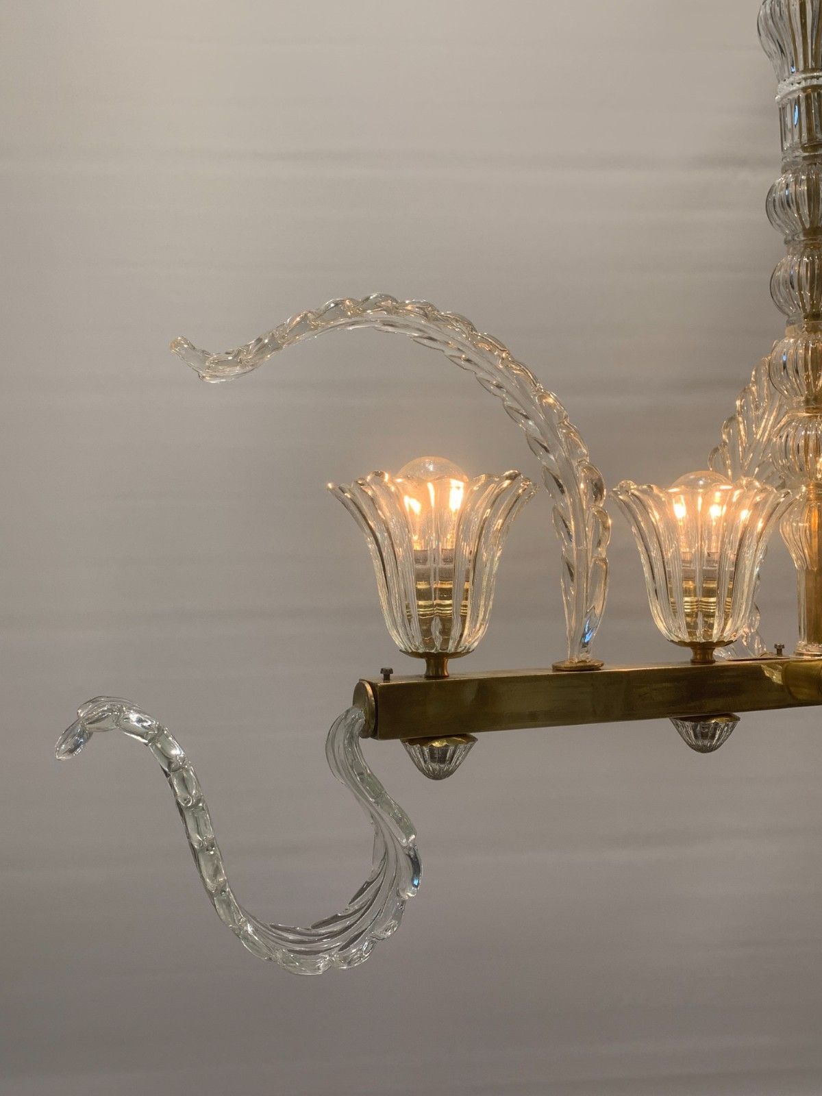 photo for sale Pendant Chandelier ++Rare ++Seguso V.A.  Restored Made In Italy