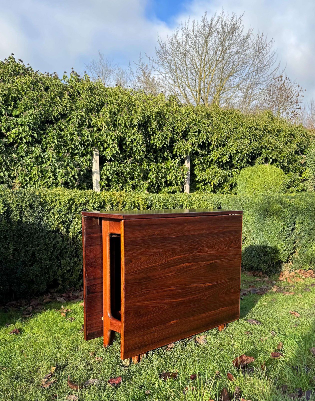 Mid Century Rosewood Drop Leaf Dining Table By Bendt Winge For Kleppes Moblefabrick, Norway 1960. photo buy