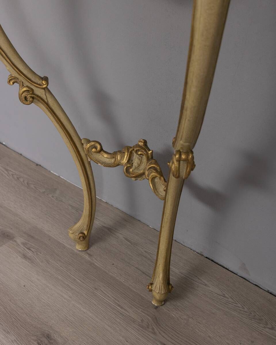Early 20th Century Gilded Wood And Onyx Wall Console photo buy