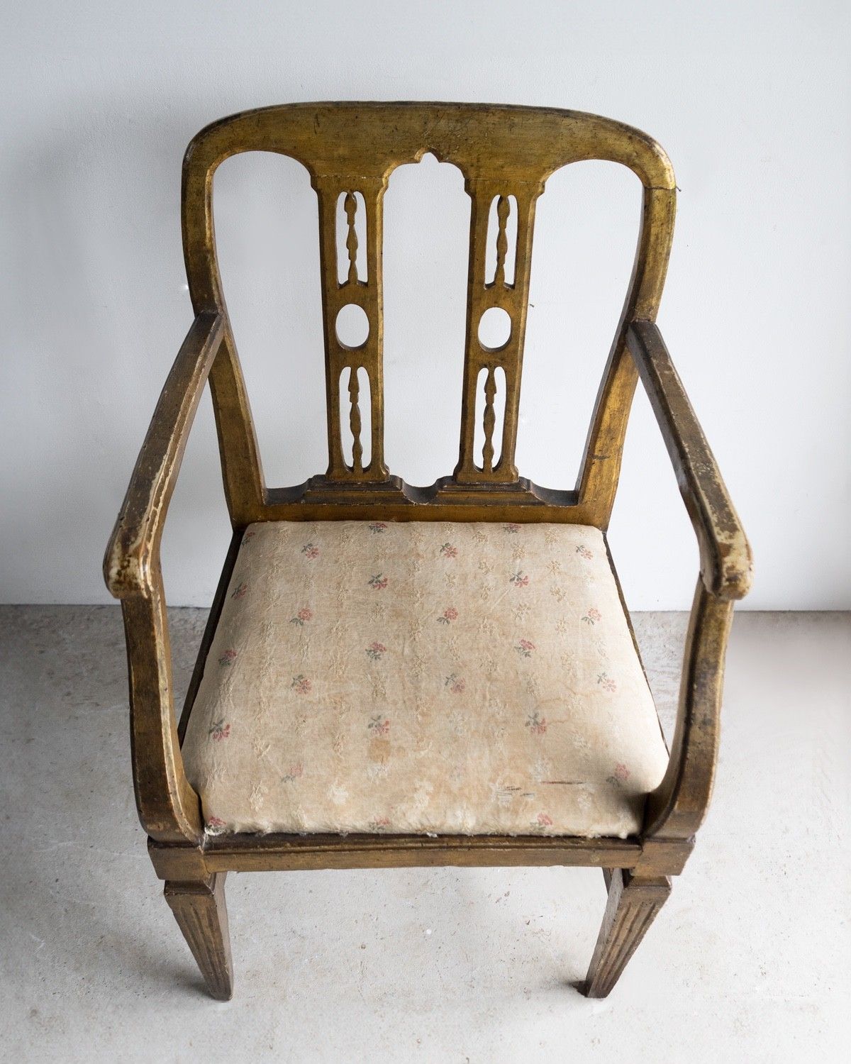 Antique Gilt Venetian Side Chair, Late 18th/Early 19th Century photo vinterior