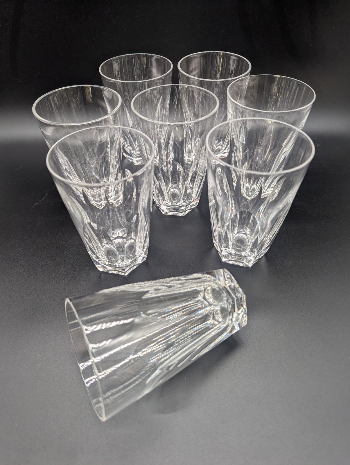 Waterford ‘Sheila’ Crystal Glass 12oz Tumblers Or Water Glasses (Set Of Six) photo vintage